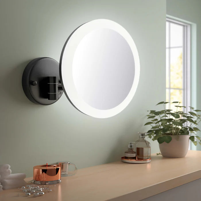 Halo LED Wall Mount One Side 5x Magnifying Makeup Mirror CMM-102