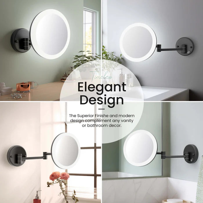 Halo LED Wall Mount One Side 5x Magnifying Makeup Mirror CMM-102