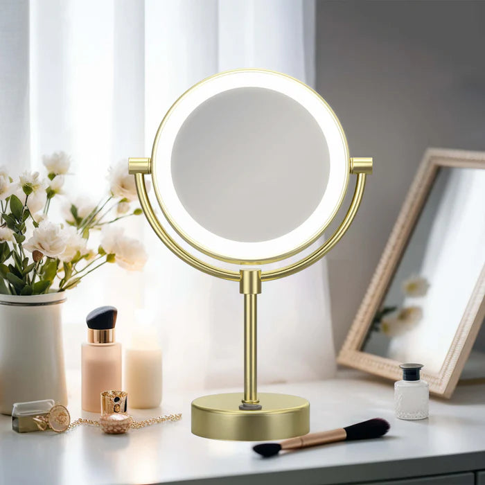 Halo LED Free Standing Magnifying Makeup Mirror - CMM-104