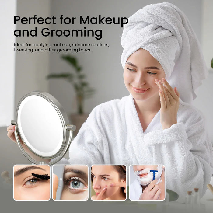 Halo LED Free Standing Magnifying Makeup Mirror - CMM-104