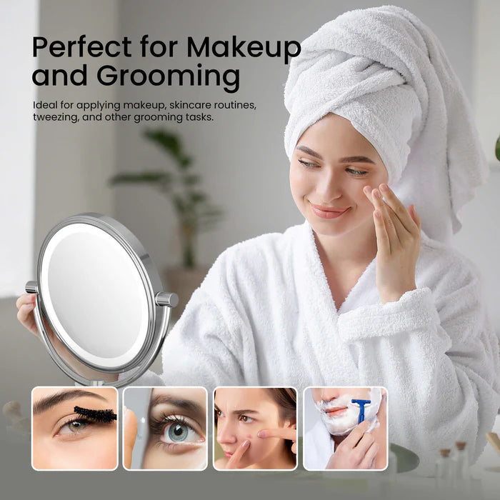 Halo LED Free Standing Magnifying Makeup Mirror - CMM-104