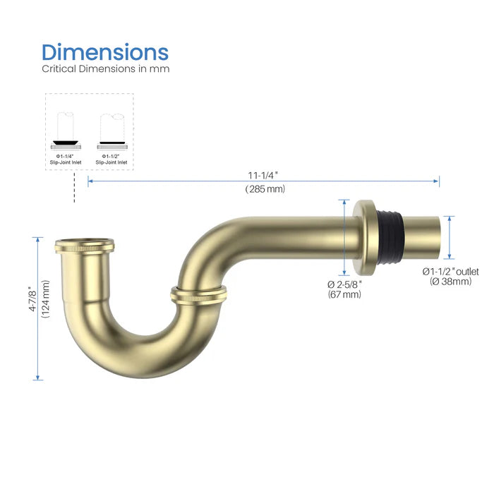 Casa Bathroom Sink Decorative P-Trap - PT-101