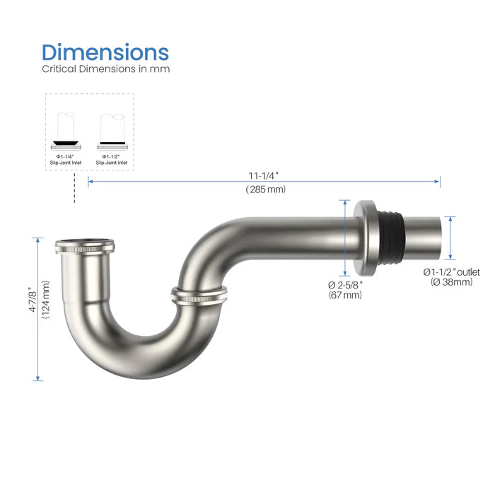 Casa Bathroom Sink Decorative P-Trap - PT-101