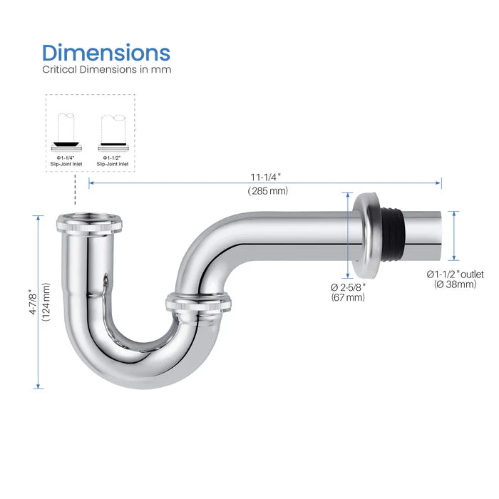Casa Bathroom Sink Decorative P-Trap - PT-101