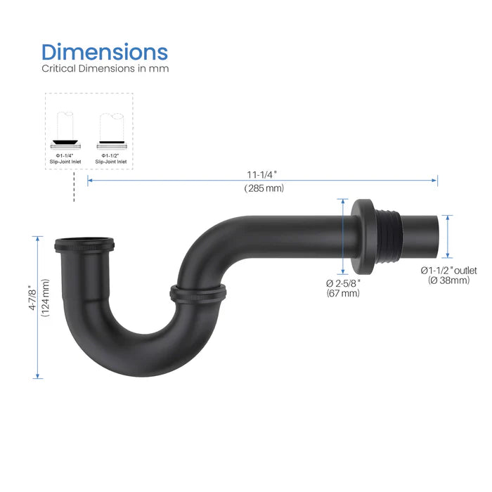 Casa Bathroom Sink Decorative P-Trap - PT-101