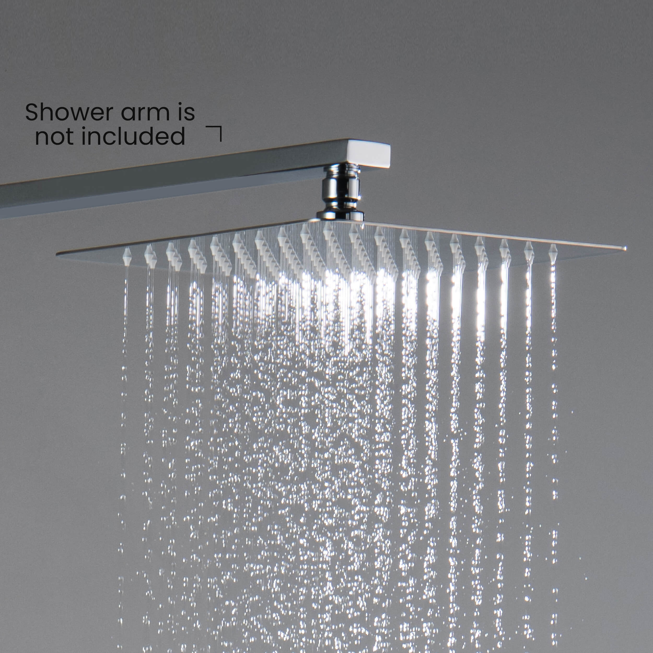 Quadra 10" Metal Rain Shower Head 2mm Ultra Thin Profile - RS101