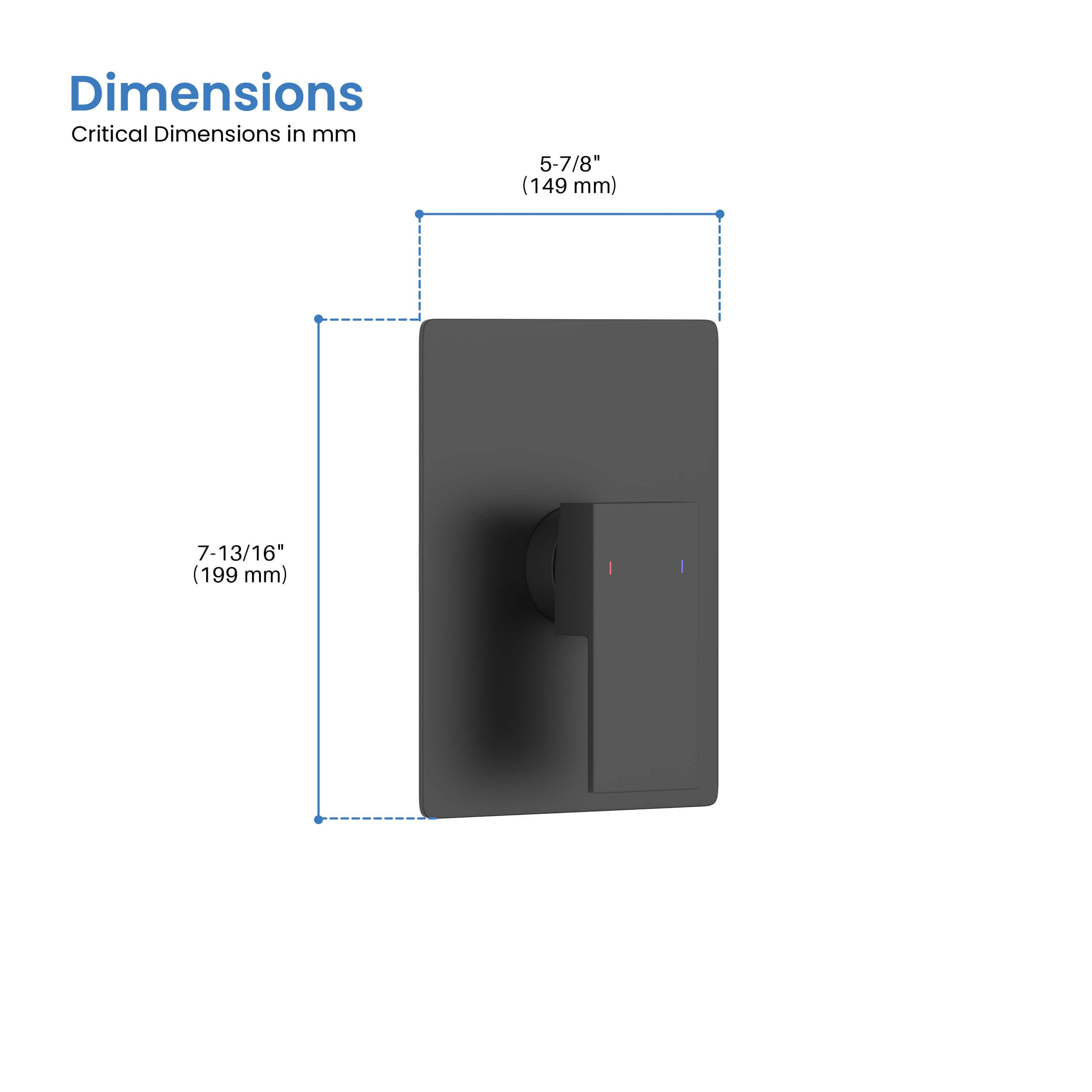 Quadro Single Function Rough-in Valve Trim Plate - SVT2-1