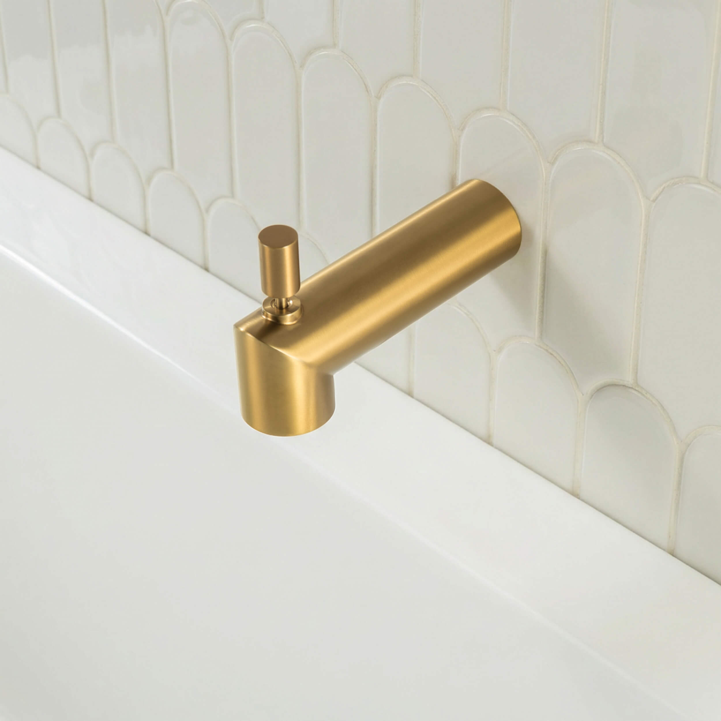 Halo Wall Mounted 1/2" Slip-On Tub Spout with Diverter - TS102