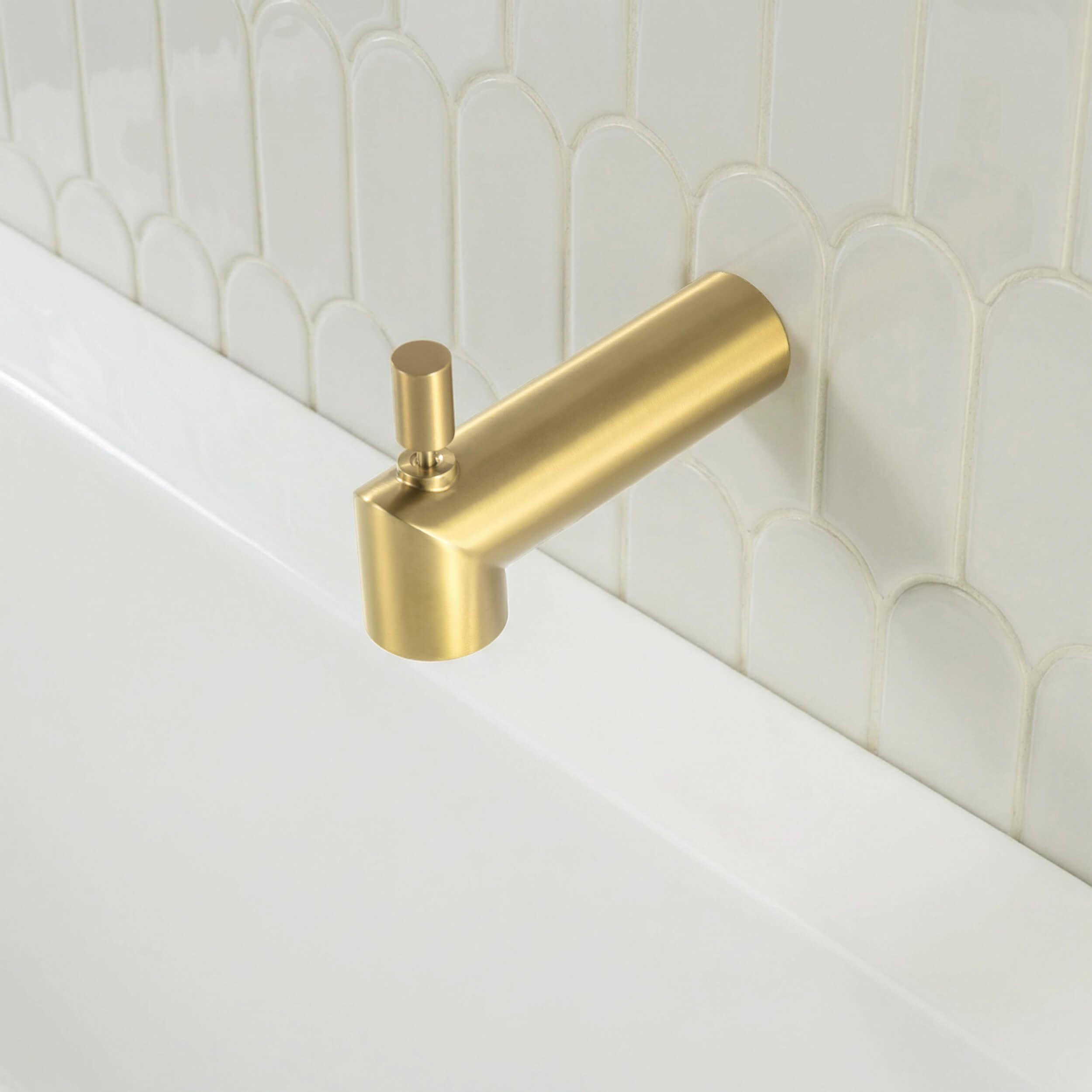 Halo Wall Mounted 1/2" Slip-On Tub Spout with Diverter - TS102