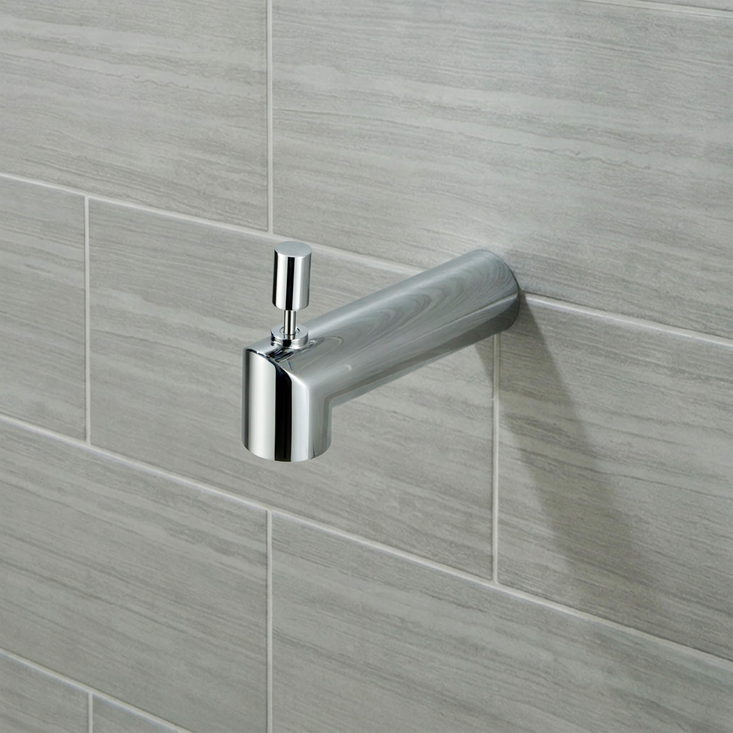 Halo Wall Mounted 1/2" Slip-On Tub Spout with Diverter - TS102