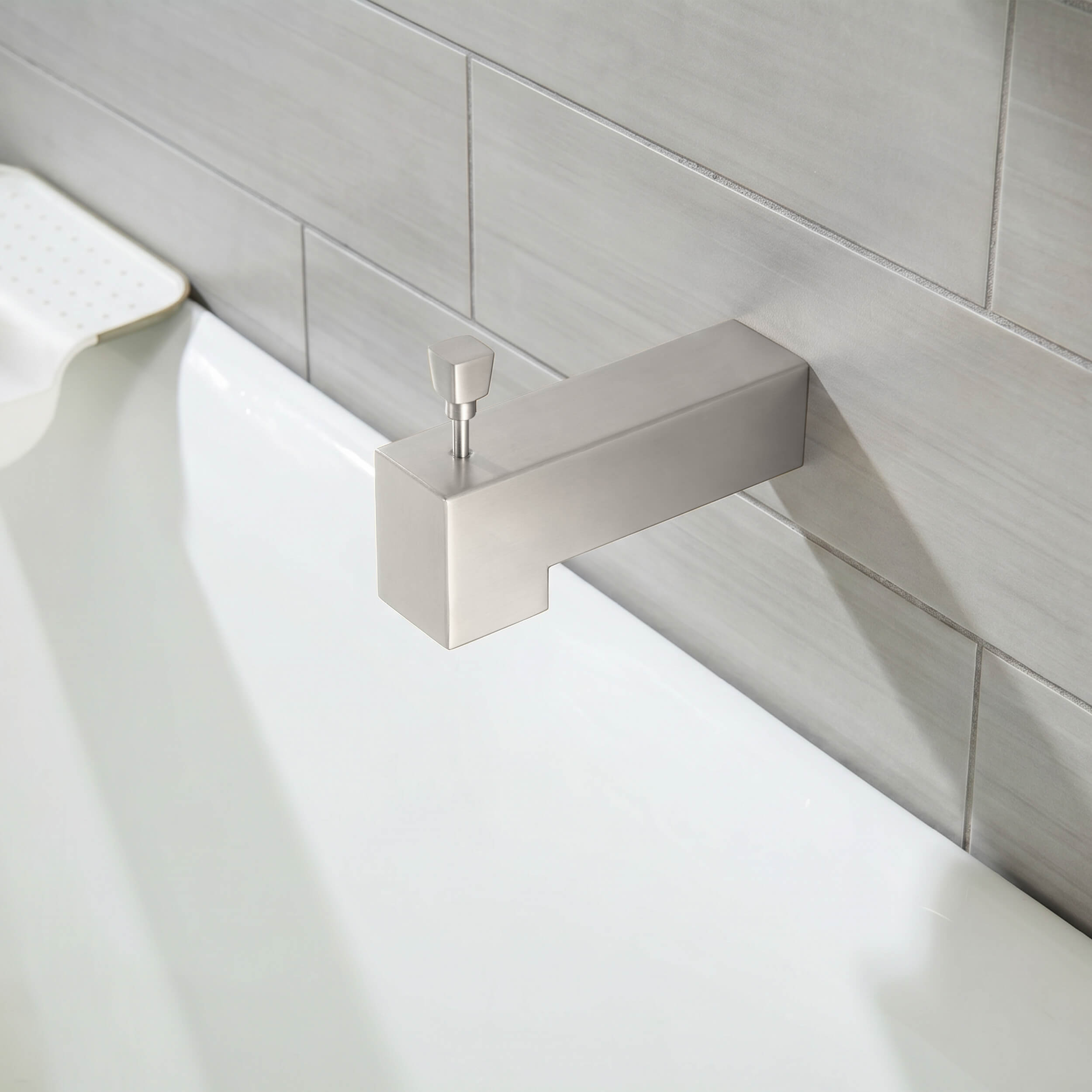 Quadra Wall Mounted 1/2" Slip-On Tub Spout with Diverter - TS103