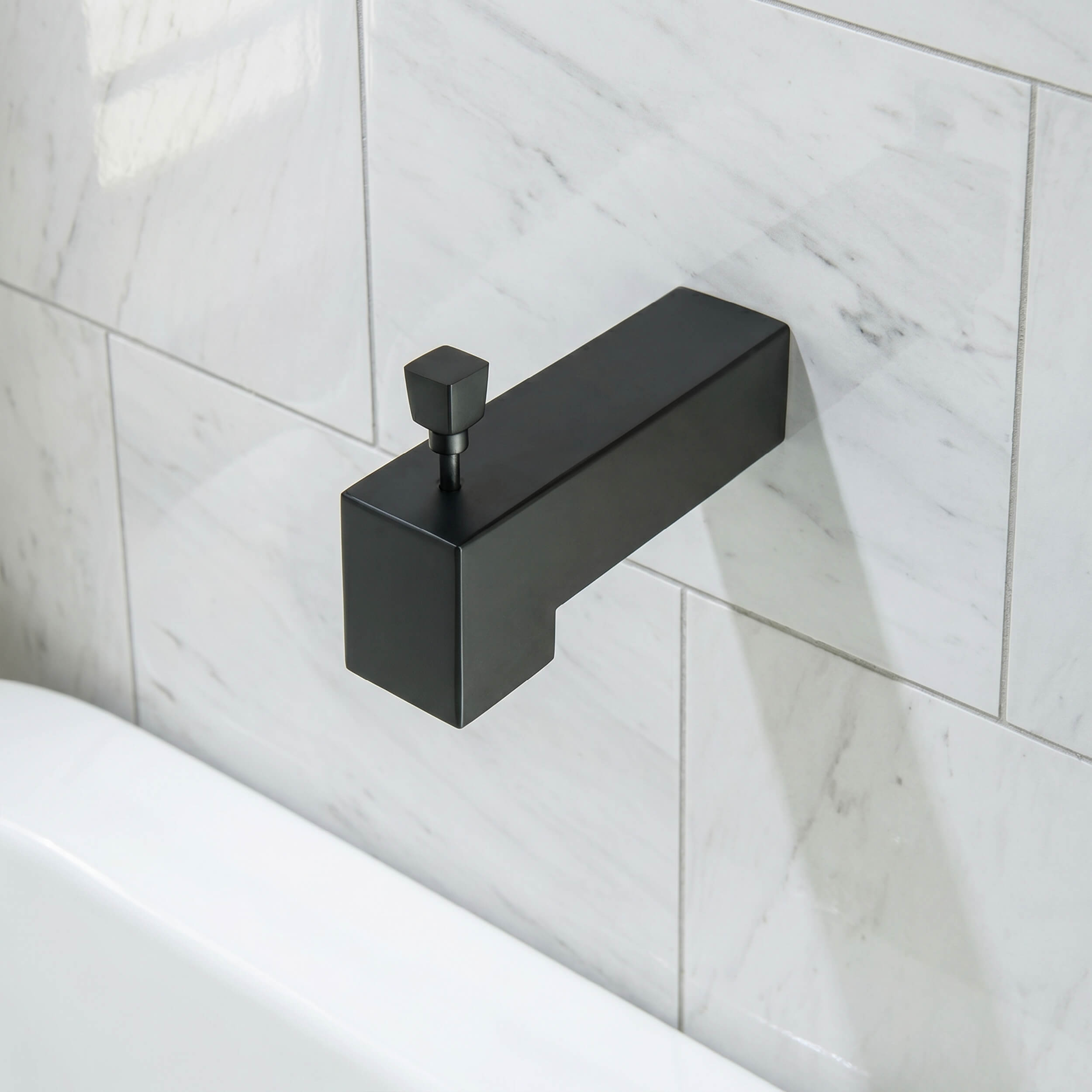 Quadra Wall Mounted 1/2" Slip-On Tub Spout with Diverter - TS103