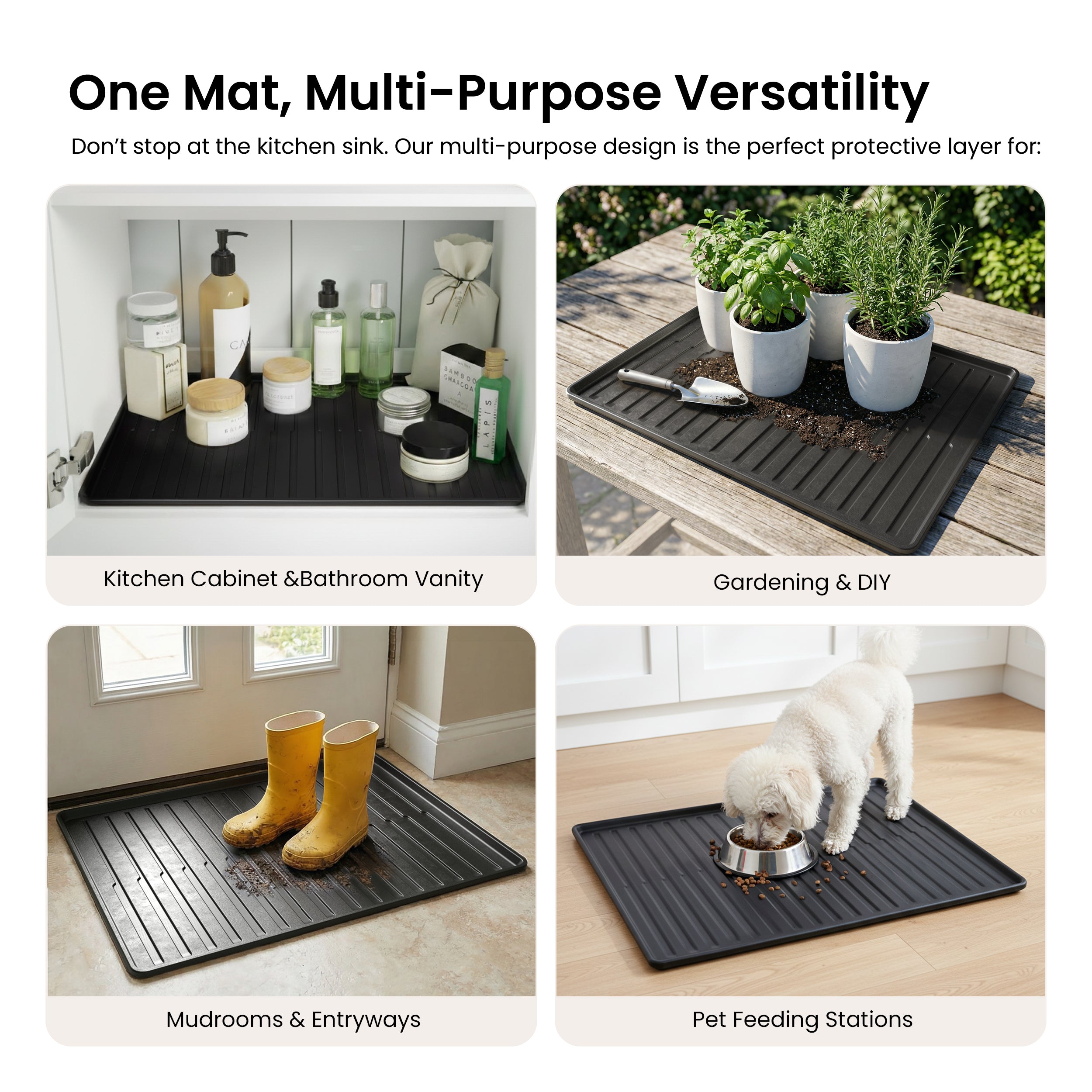 Premium Waterproof Under Sink Mat – 28" × 22"
