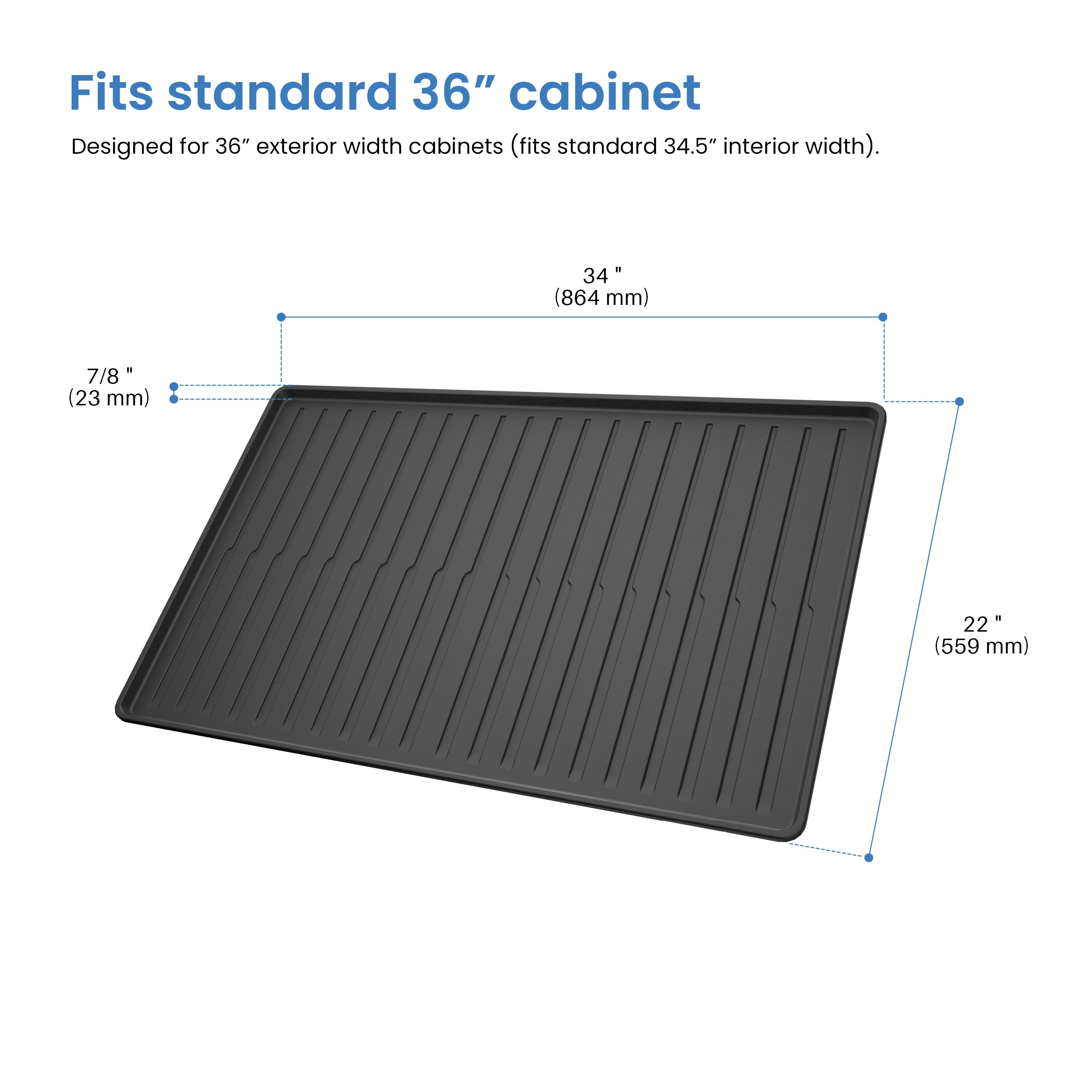 Premium Waterproof Under Sink Mat – 34" × 22"