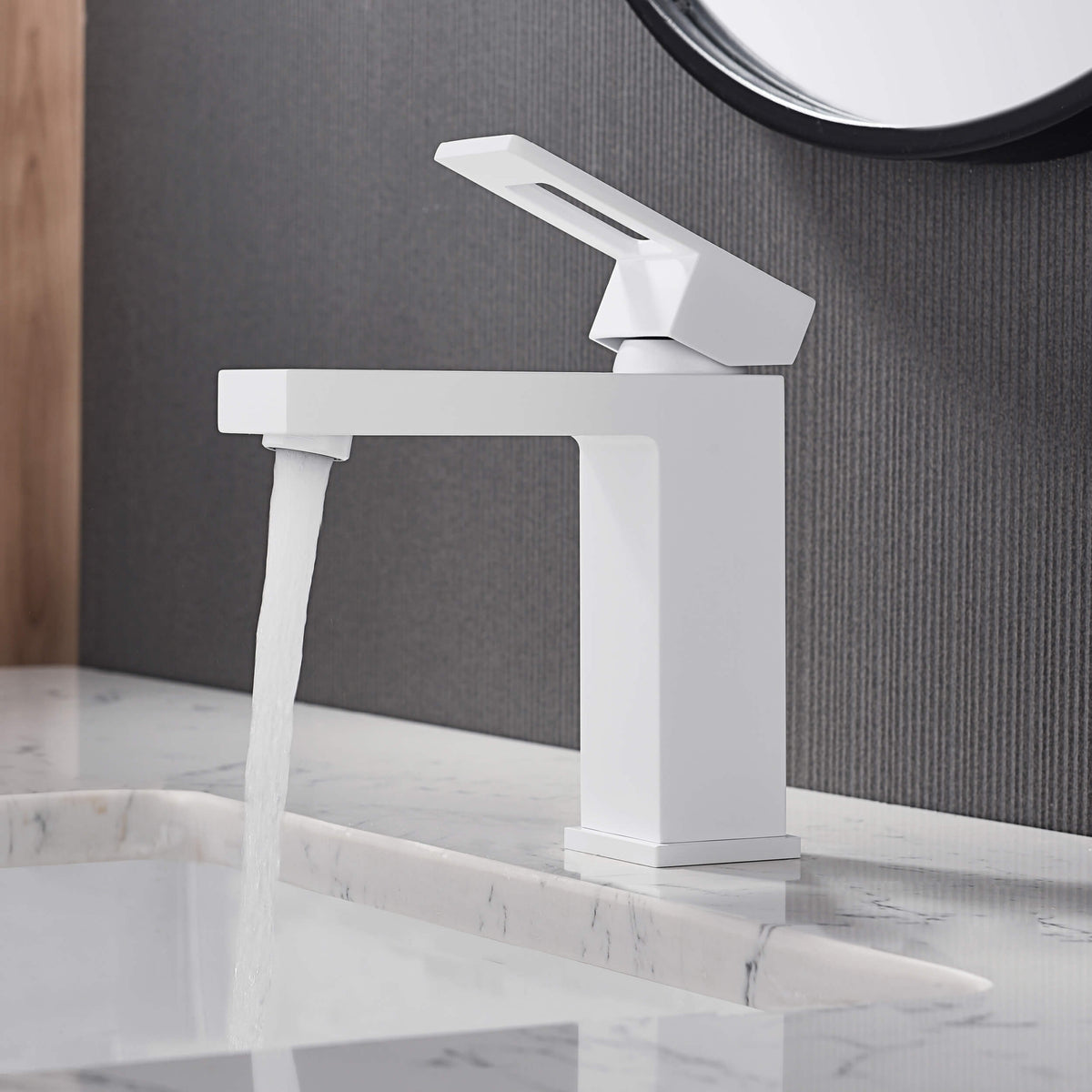Quadra Single Handle Bathroom Vanity Sink Faucet with Pop Up Drain - CBF-1002