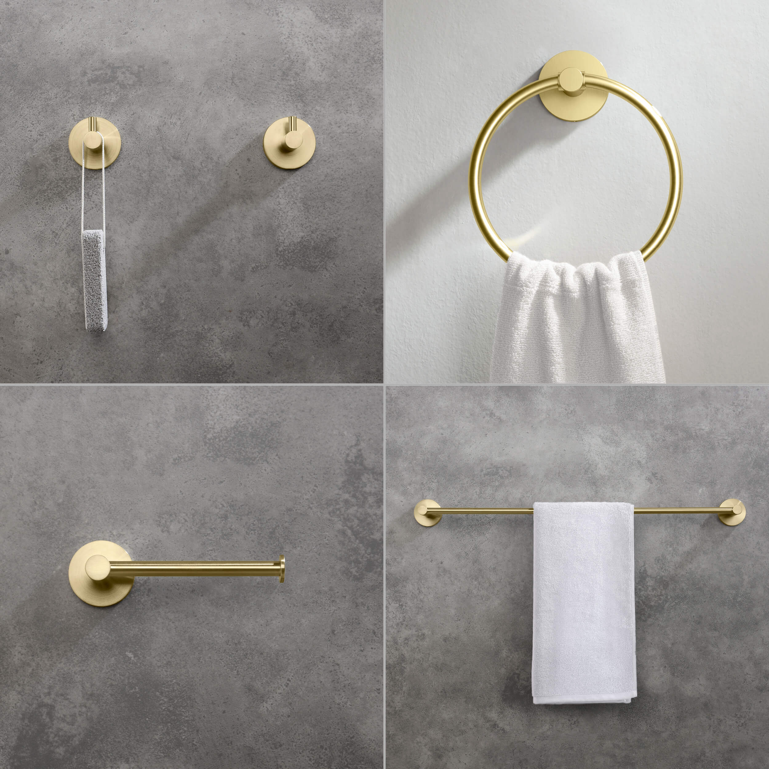 Halo 5-Piece Bathroom Hardware Set - C-CBA14-5-1