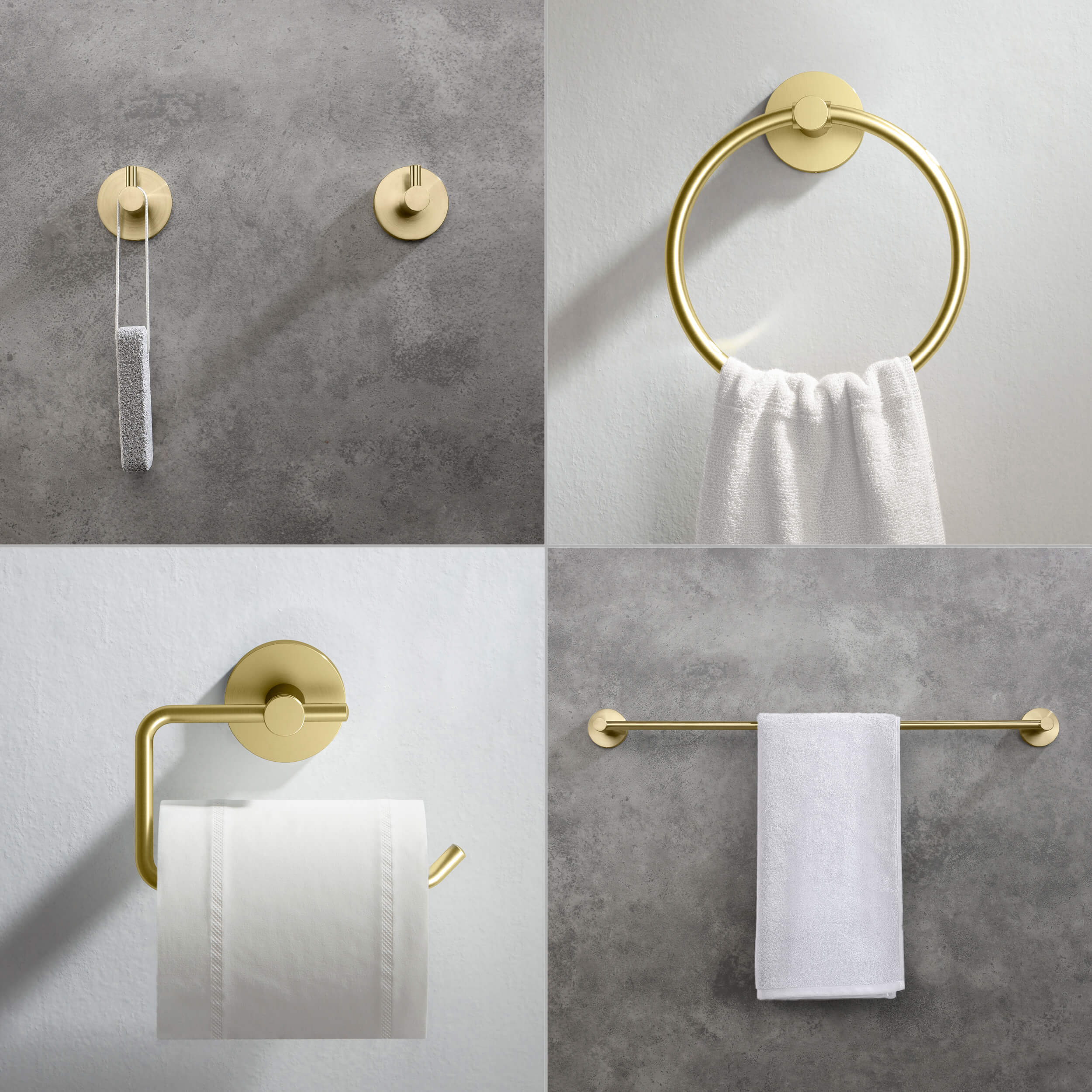 Halo 5-Piece Bathroom Hardware Set - C-CBA14-5-2