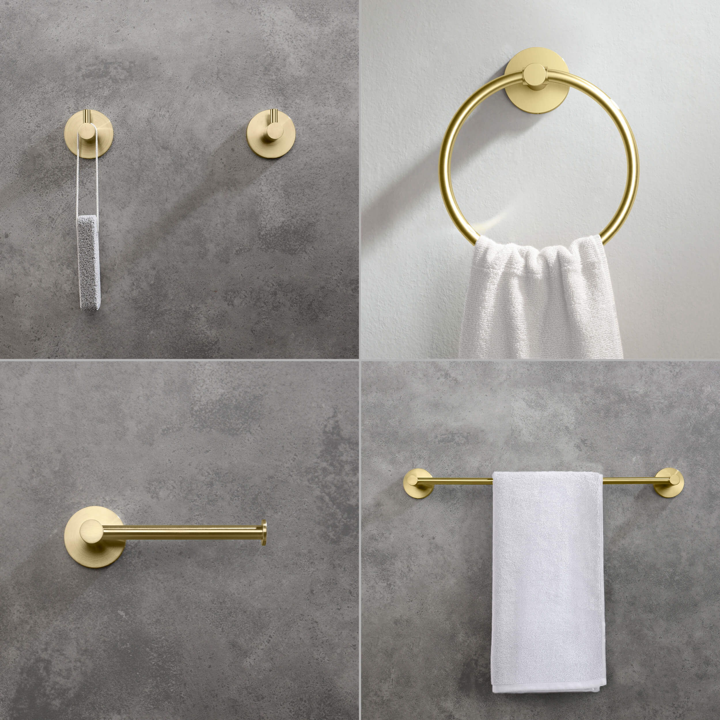 Halo 5-Piece Bathroom Hardware Set - C-CBA14-5-3