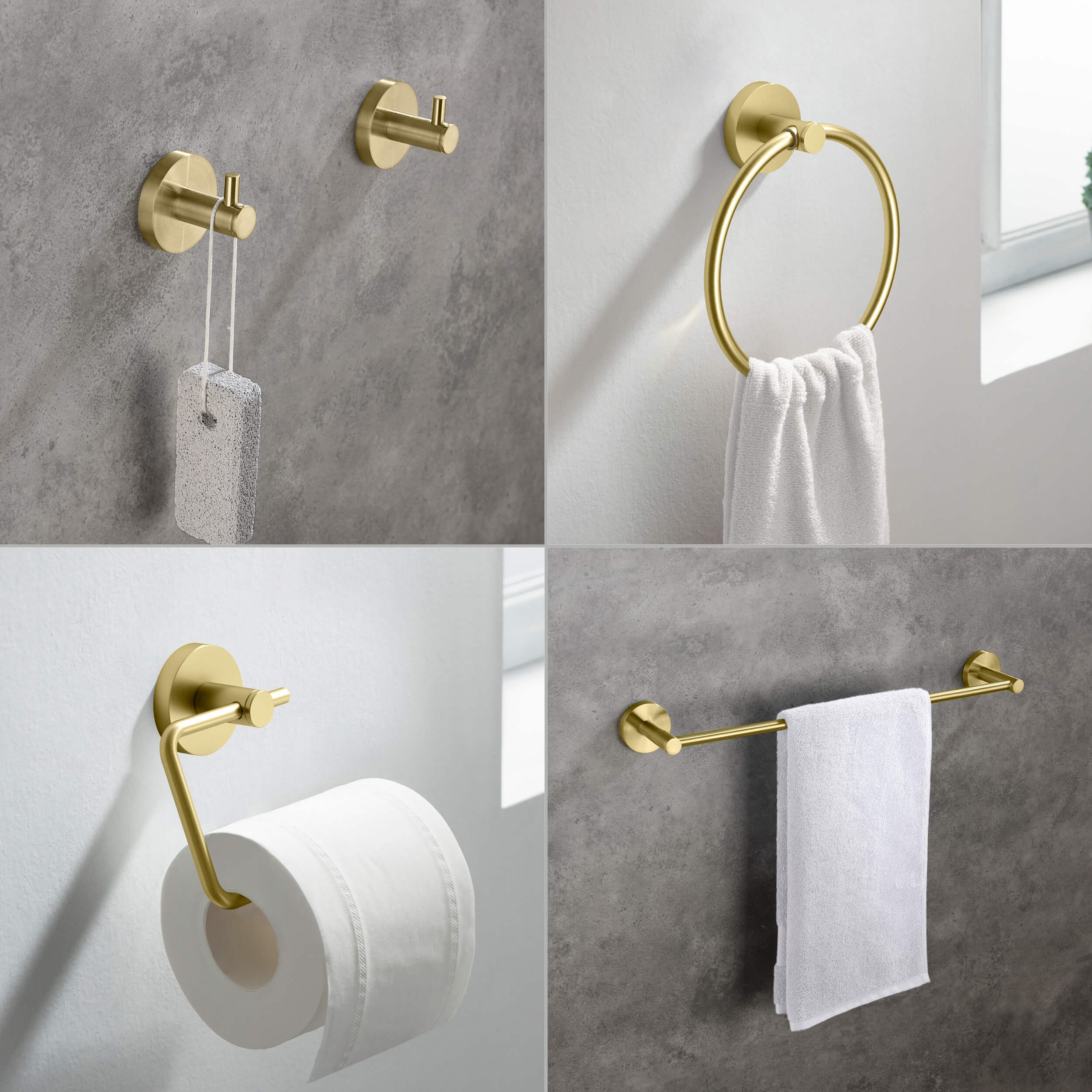 Halo 5-Piece Bathroom Hardware Set - C-CBA14-5-4