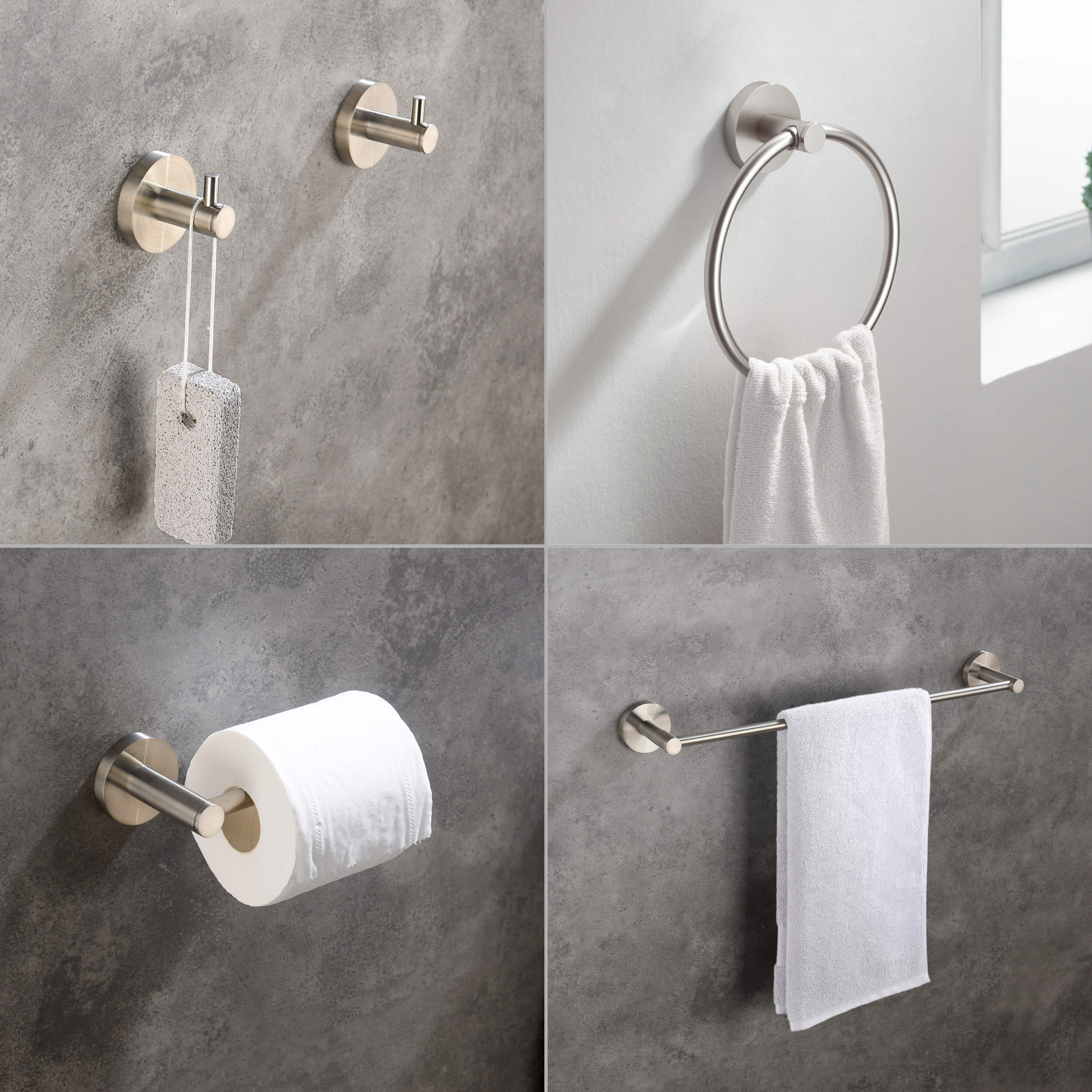 Halo 5-Piece Bathroom Hardware Set - C-CBA14-5-3