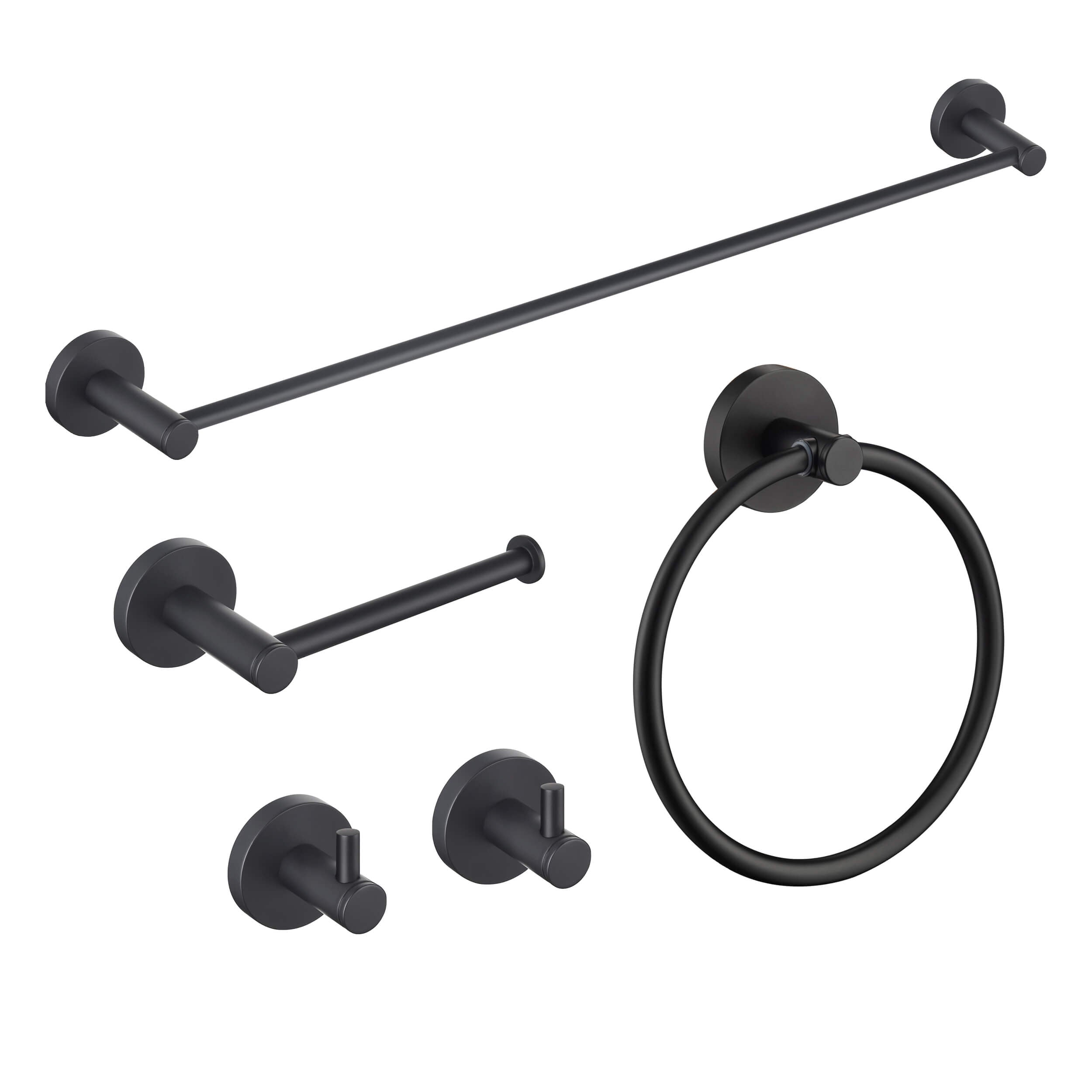 Halo 5-Piece Bathroom Hardware Set - C-CBA14-5-1
