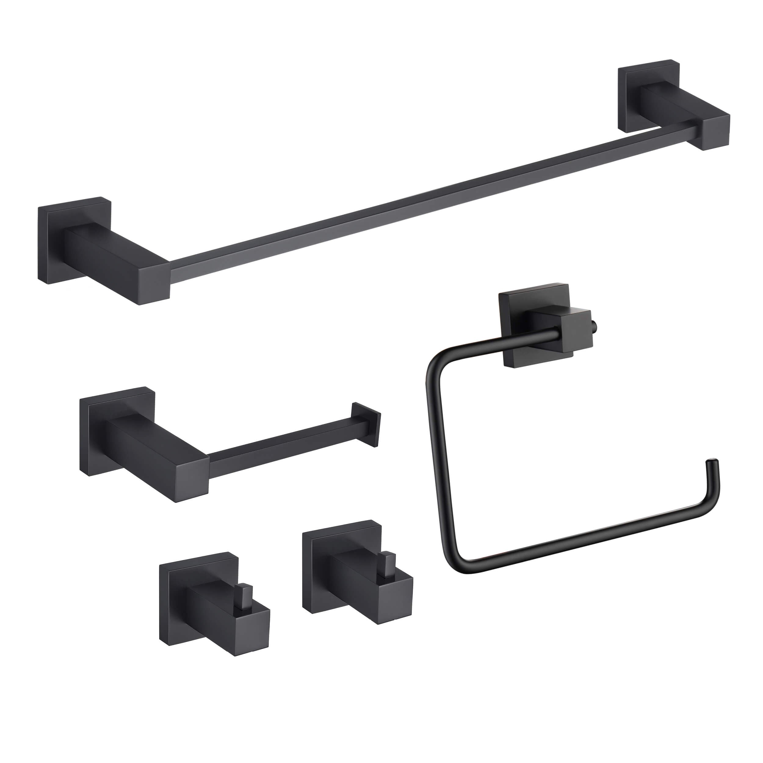 Quadra 5-Piece Bathroom Hardware Set - C-CBA15-5-3