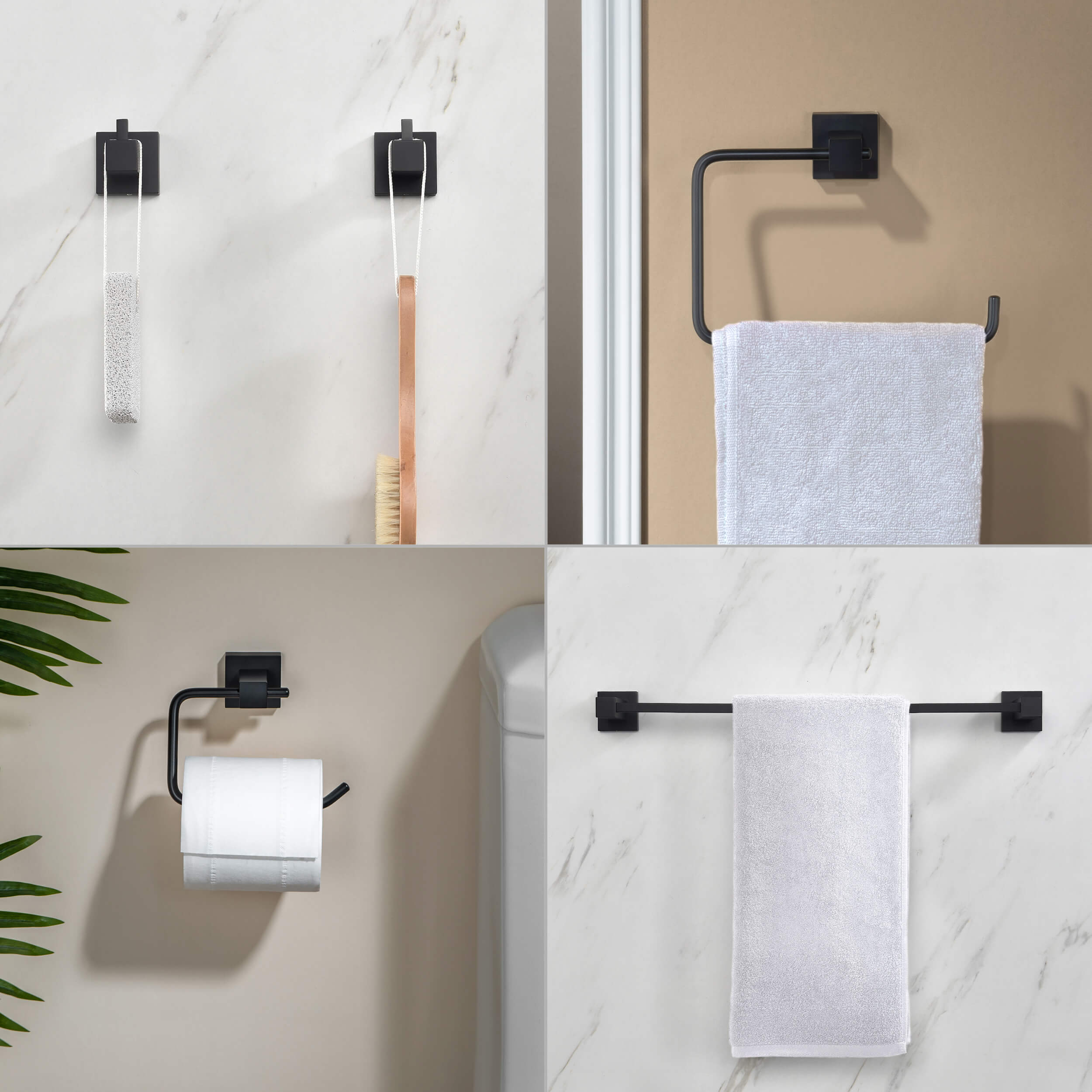 Quadra 5-Piece Bathroom Hardware Set - C-CBA15-5-4