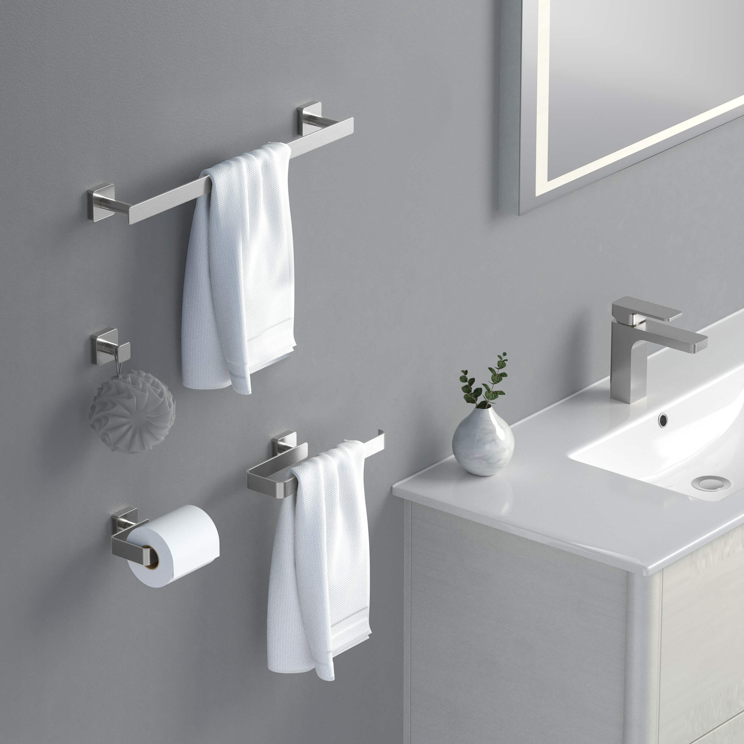 Fusion 4-Piece Bathroom Hardware Set - C-CBA16-4-2