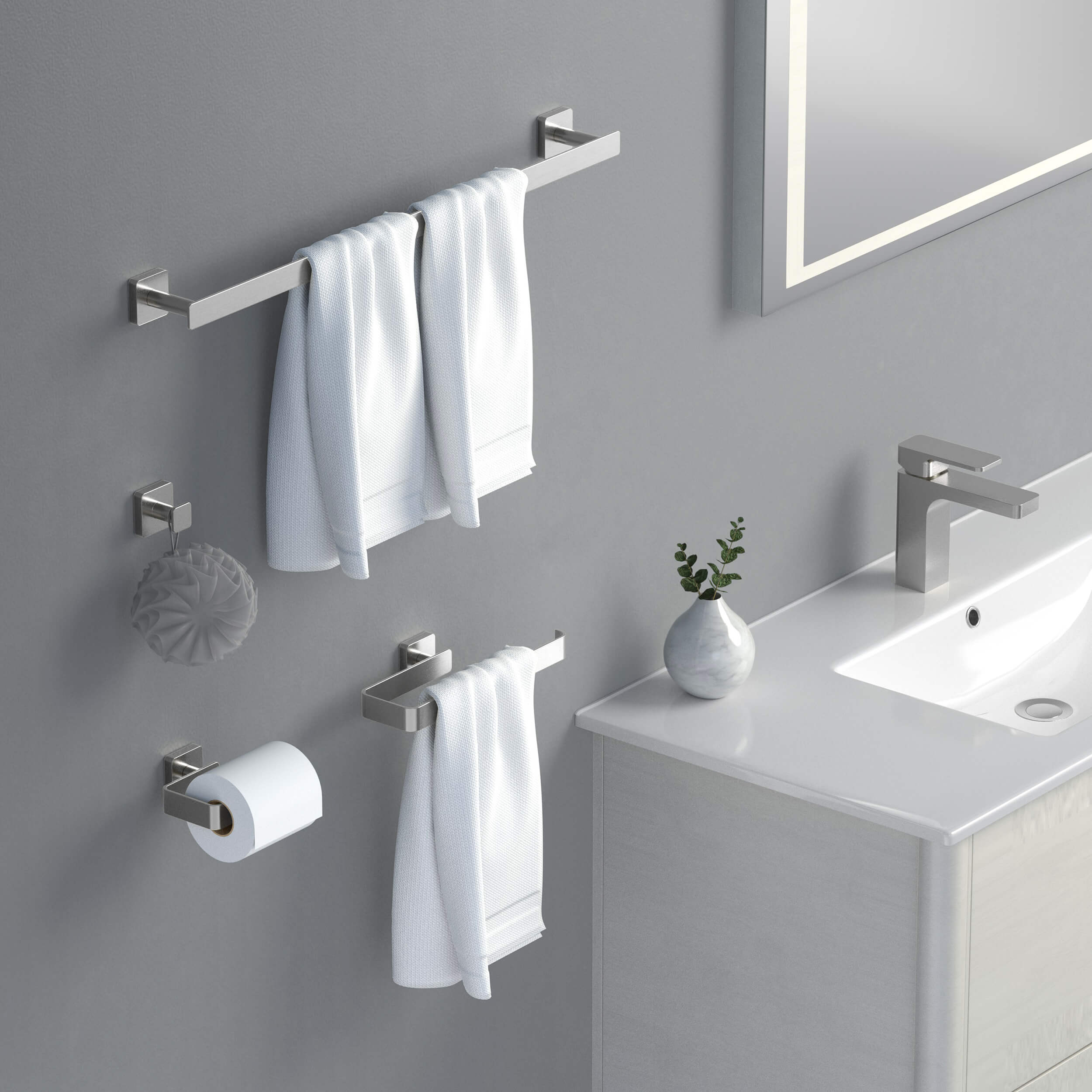 Fusion 4-Piece Bathroom Hardware Set - C-CBA16-4