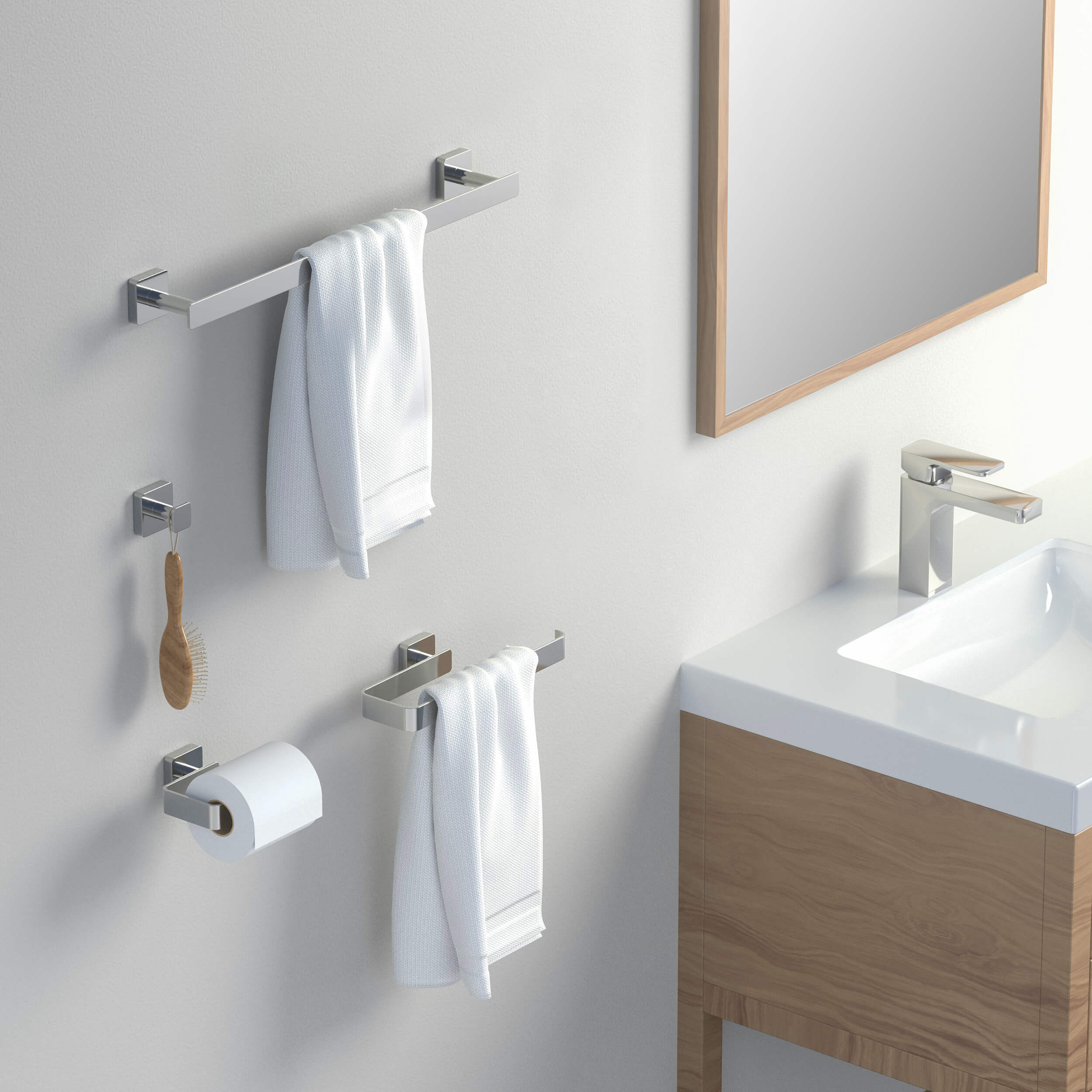 Fusion 4-Piece Bathroom Hardware Set - C-CBA16-4-2