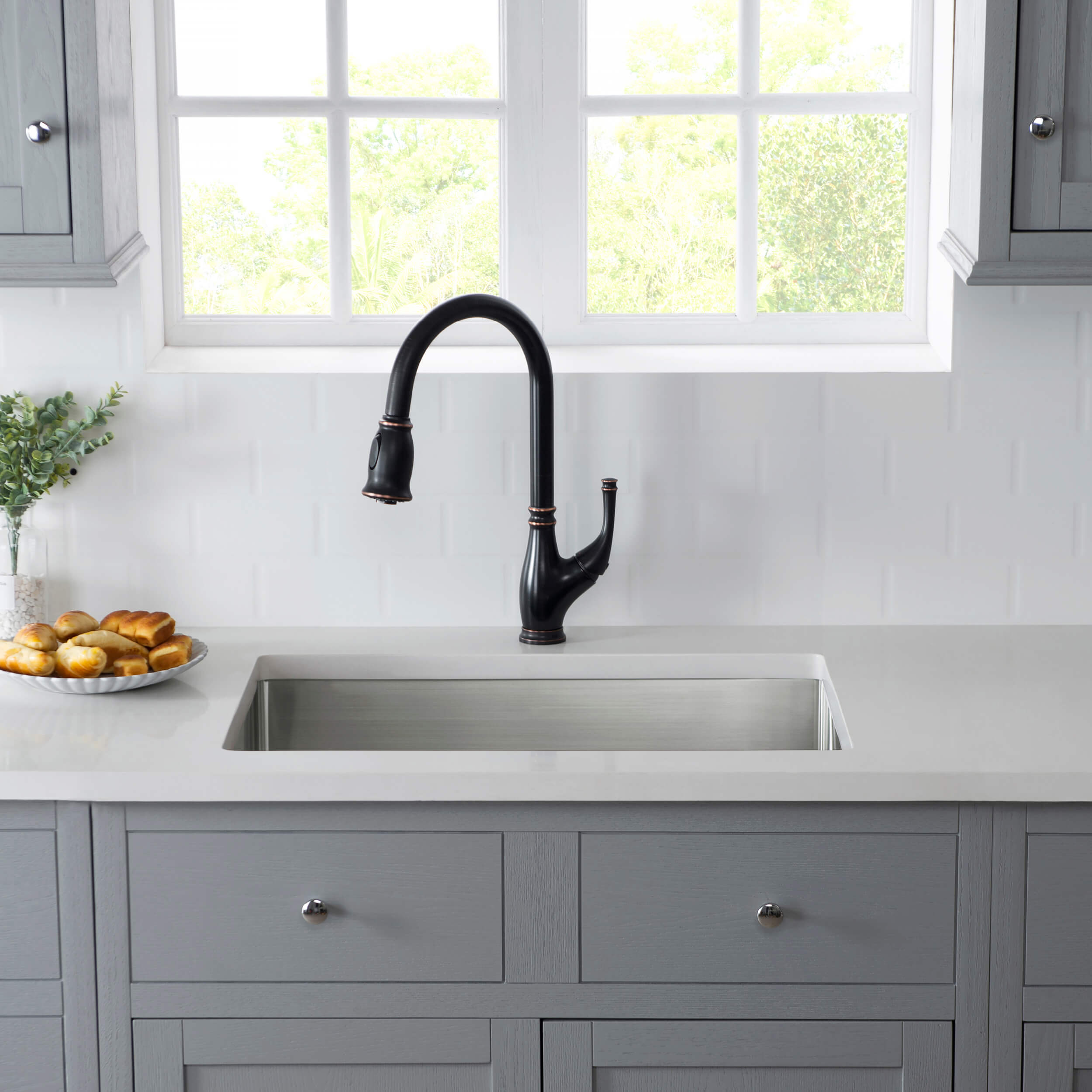 26" Handcrafted Undermount Single Bowl 16 gauge Stainless Steel Kitchen Sink - C1-26S