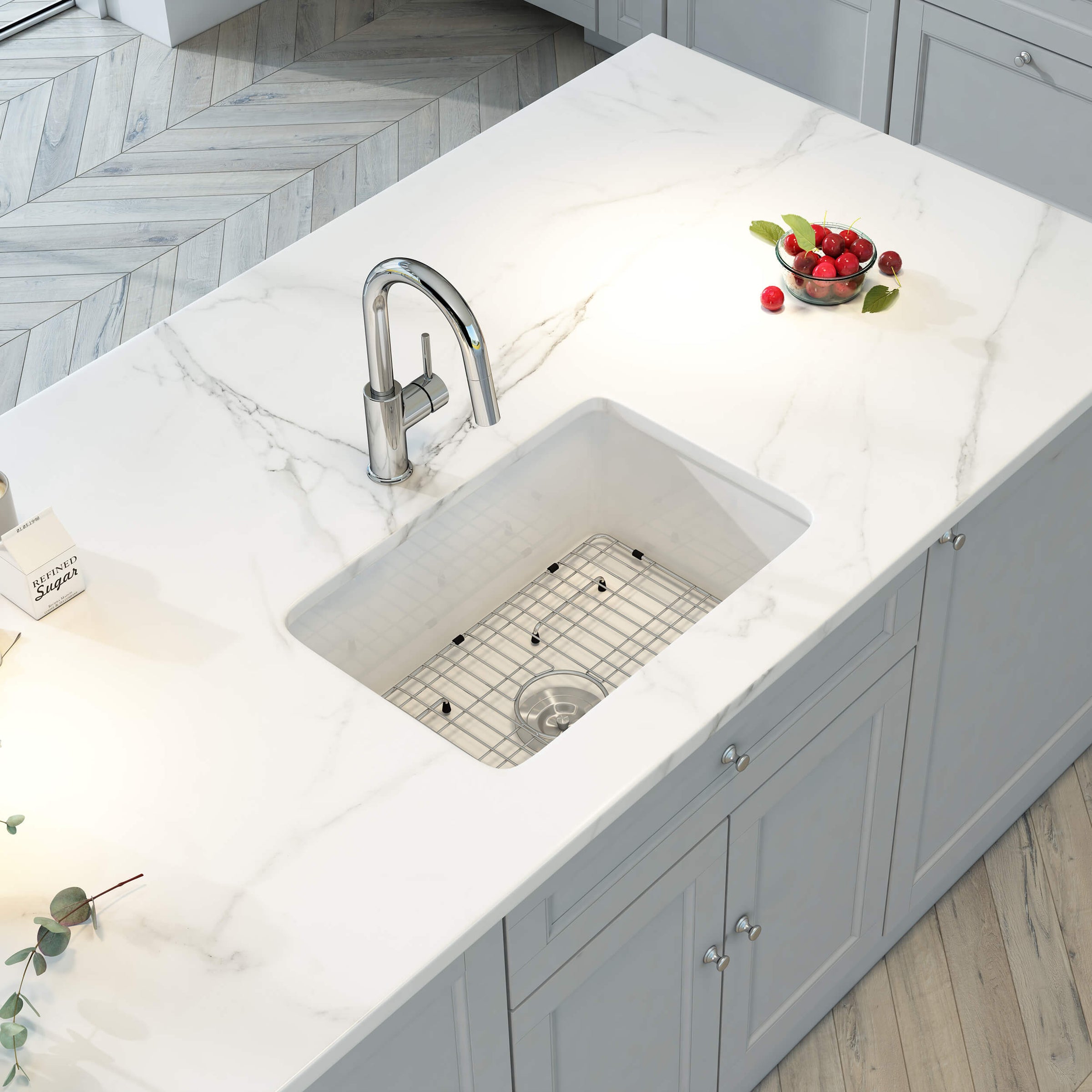 Nova 27" Fireclay Single Bowl Kitchen Drop-In/Undermount Sink - C2-27S