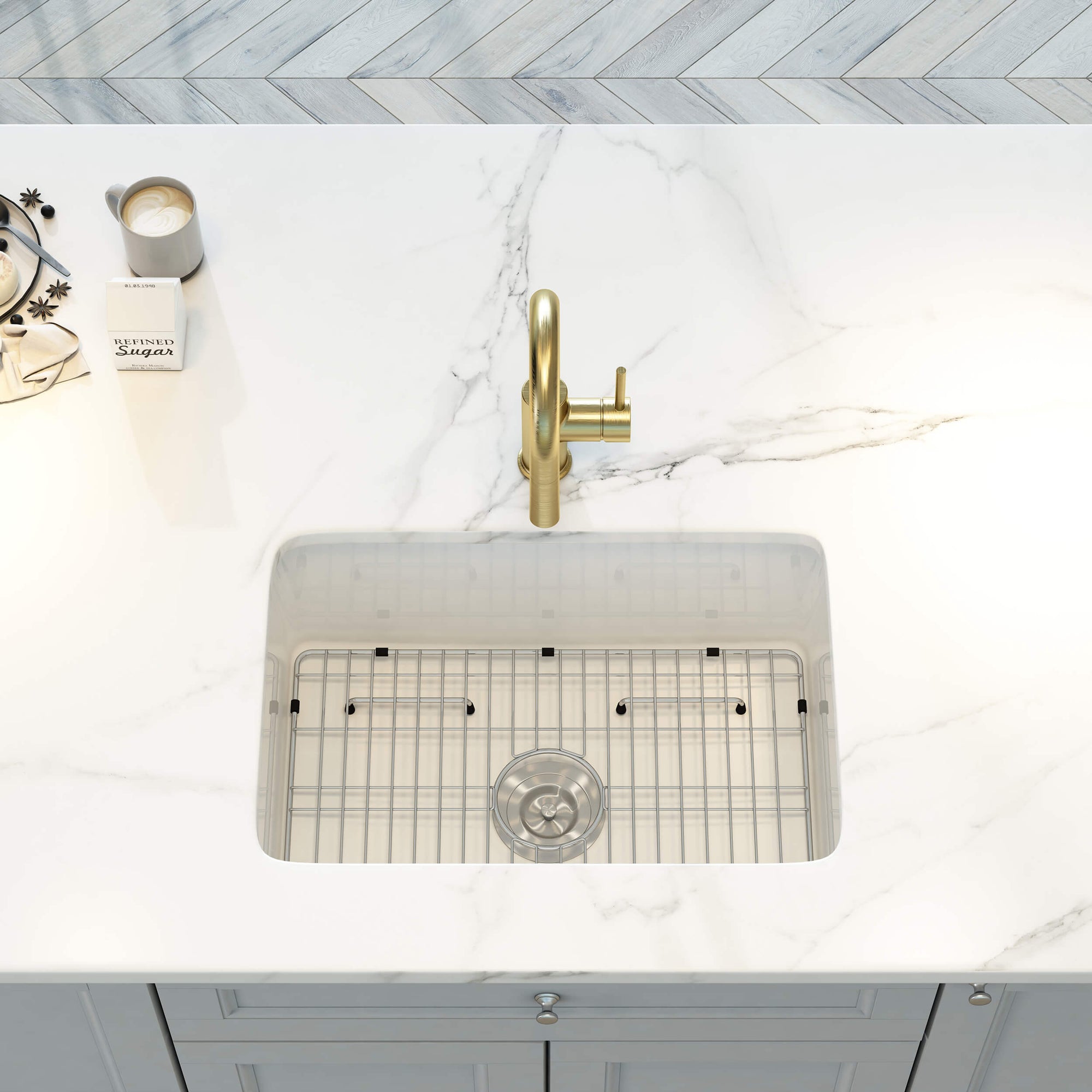 Nova 27" Fireclay Single Bowl Kitchen Drop-In/Undermount Sink - C2-27S