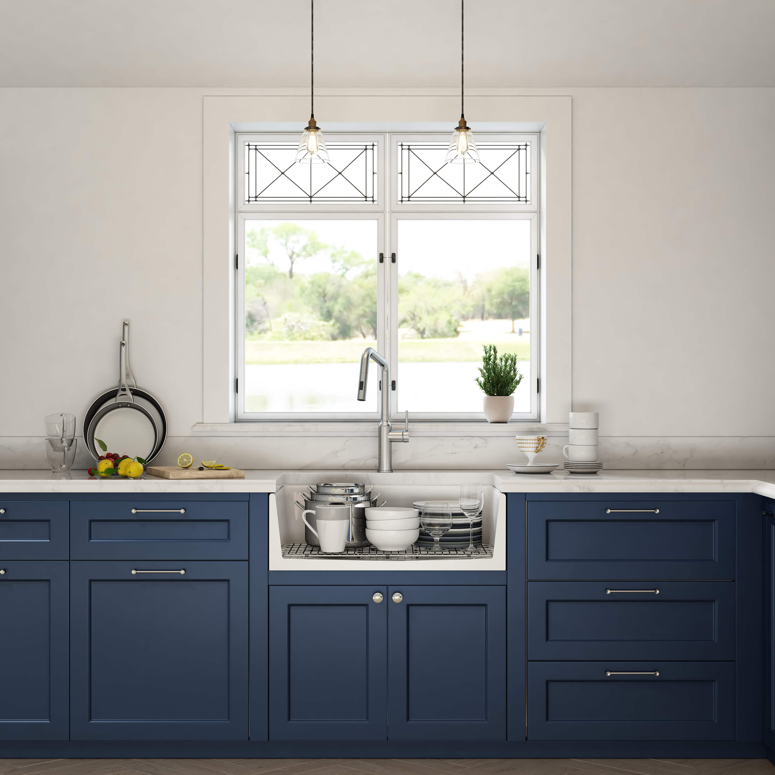 Nova 30" Fireclay Single Bowl Kitchen Farmhouse Sink - C2-30SF