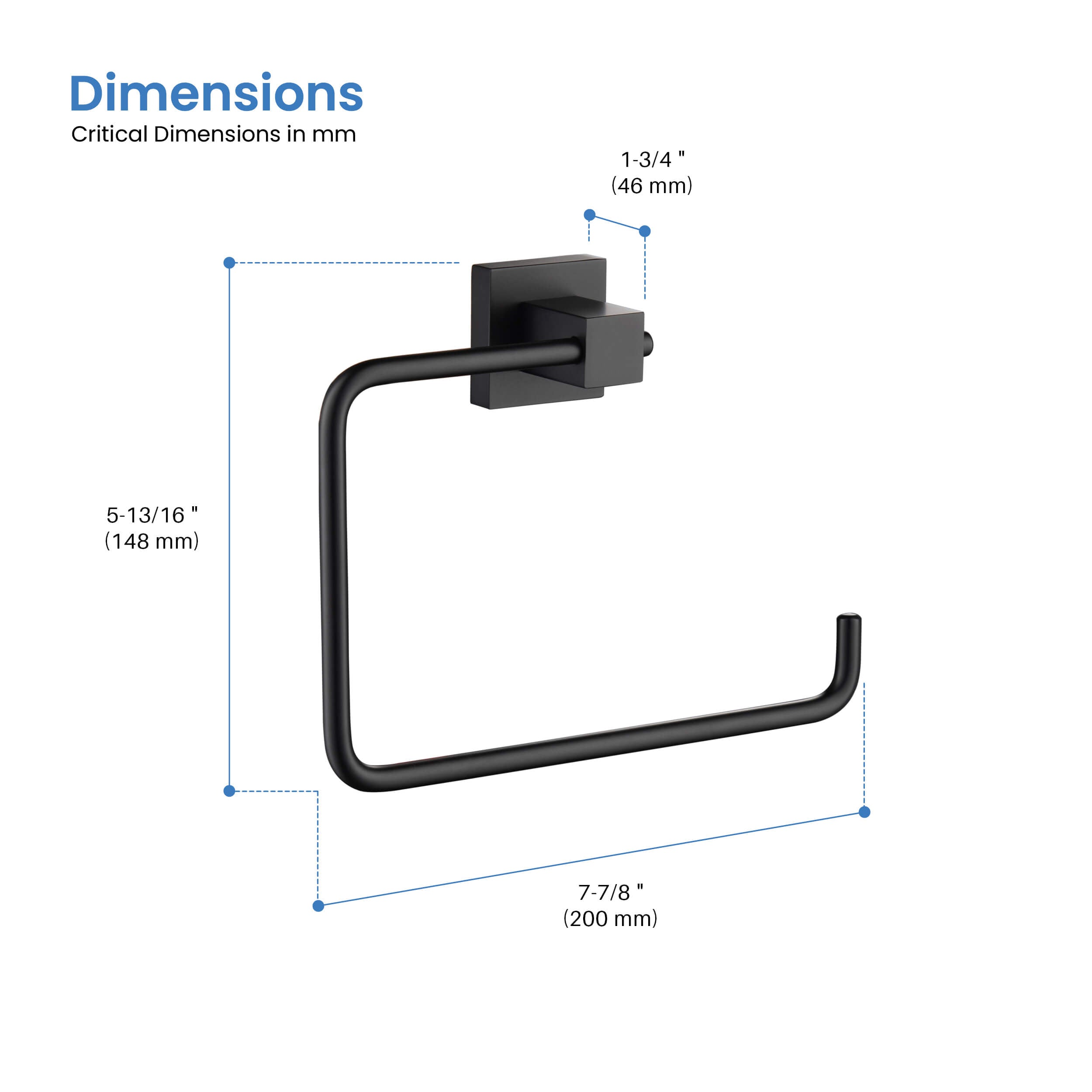 Quadra Bathroom Towel Ring - CBA-1506