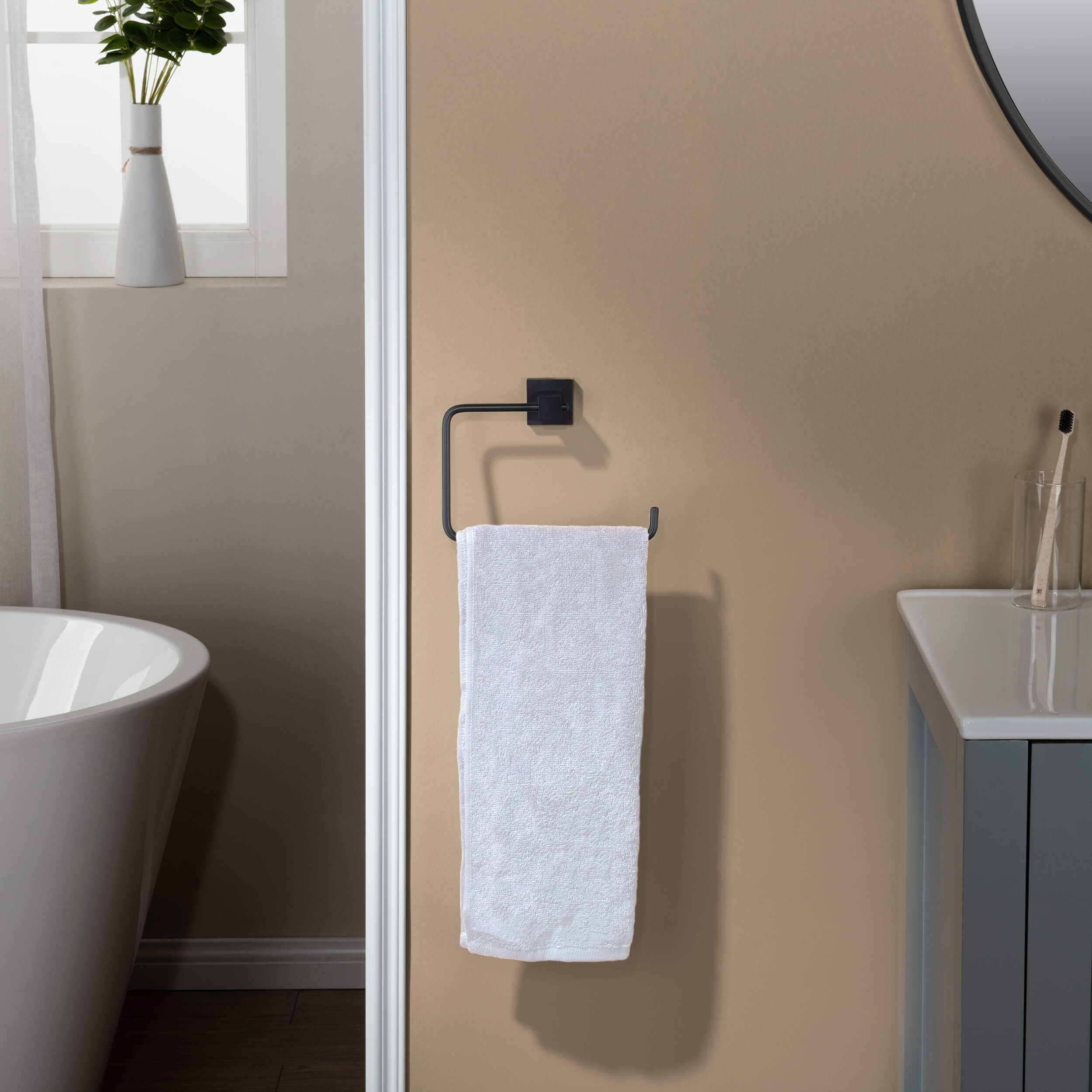 Quadra Bathroom Towel Ring - CBA-1506