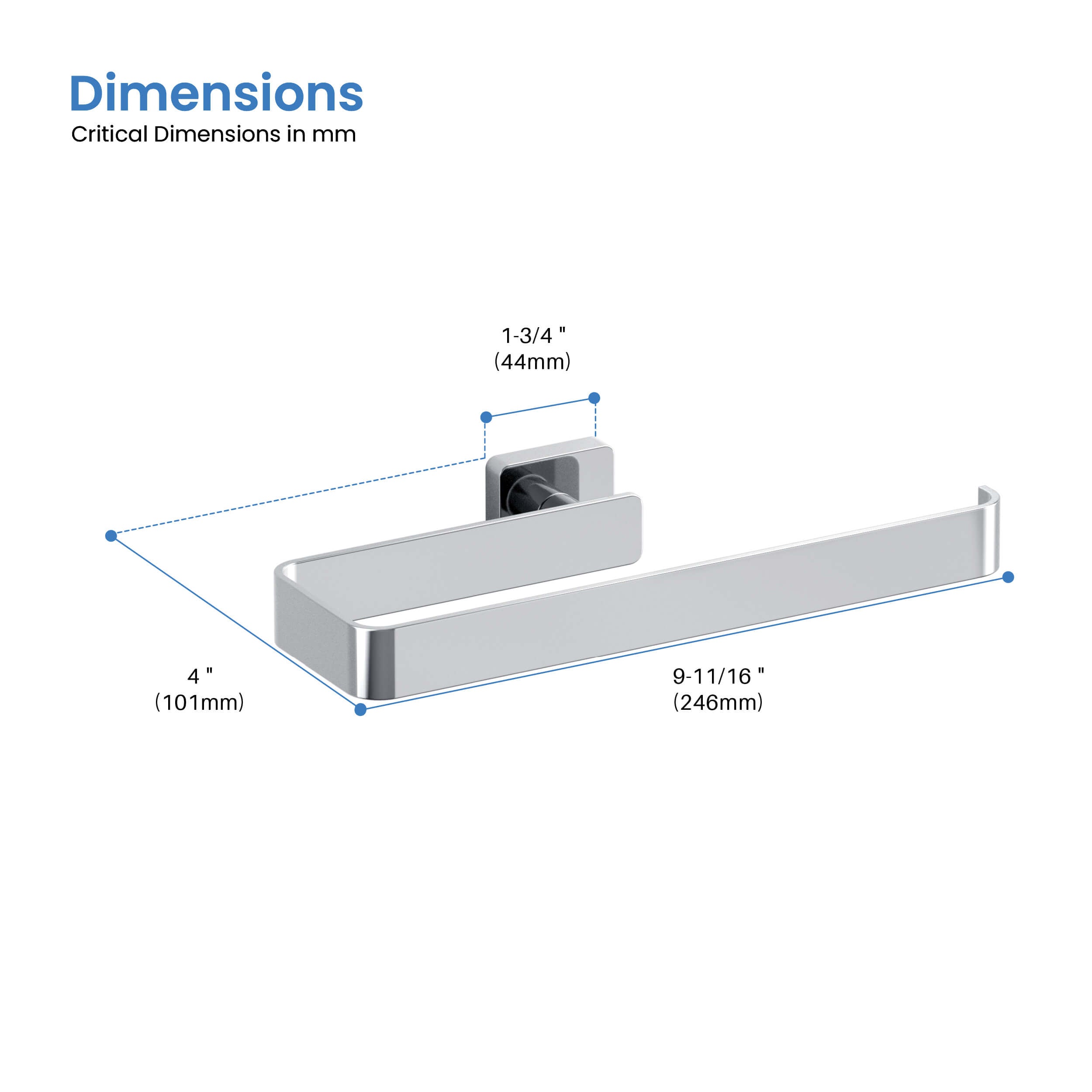 Fusion 10 inch Bathroom Towel Bar - CBA-1603