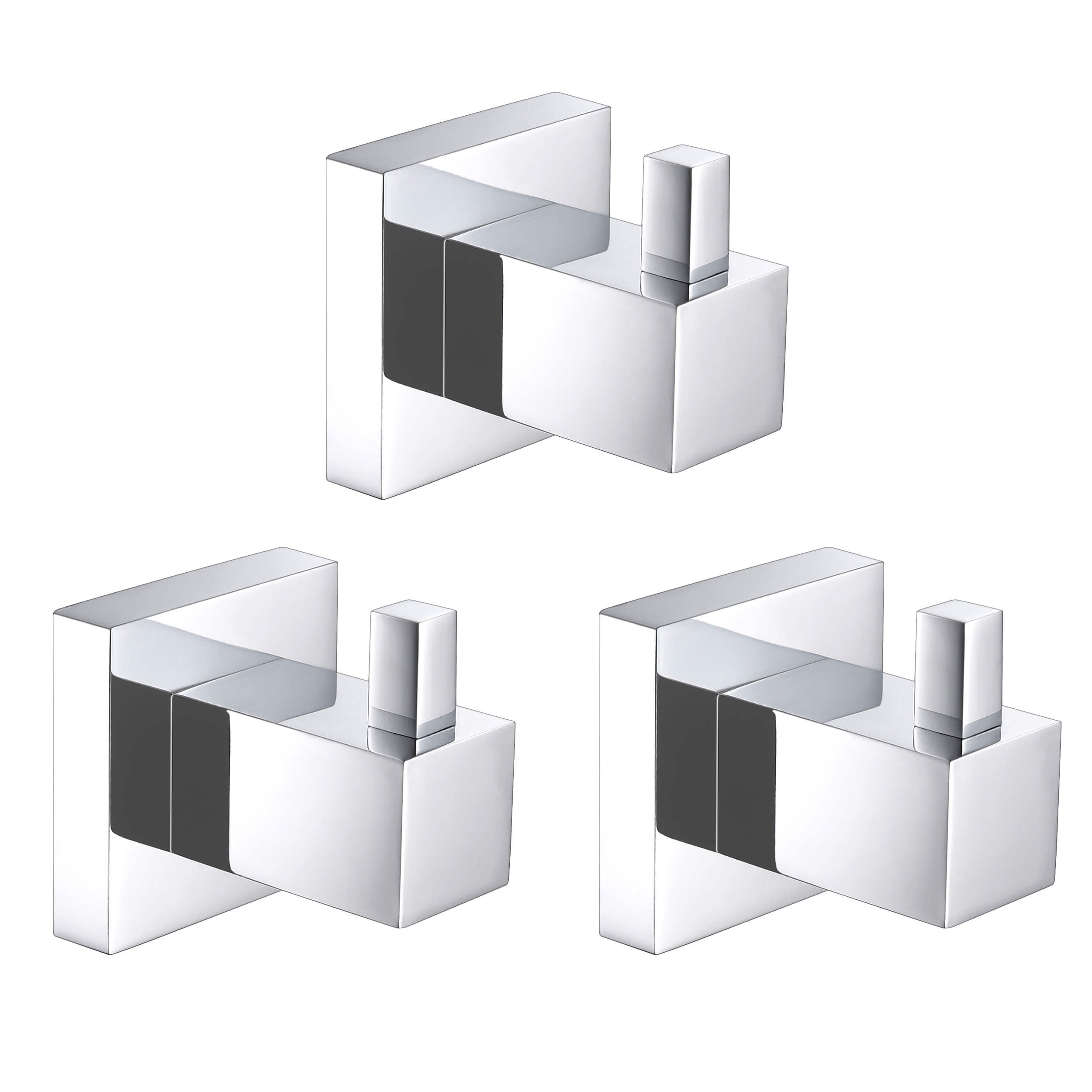 Quadra Bathroom Towel & Robe Hook 3 Count - CBA-1501 - 3PC