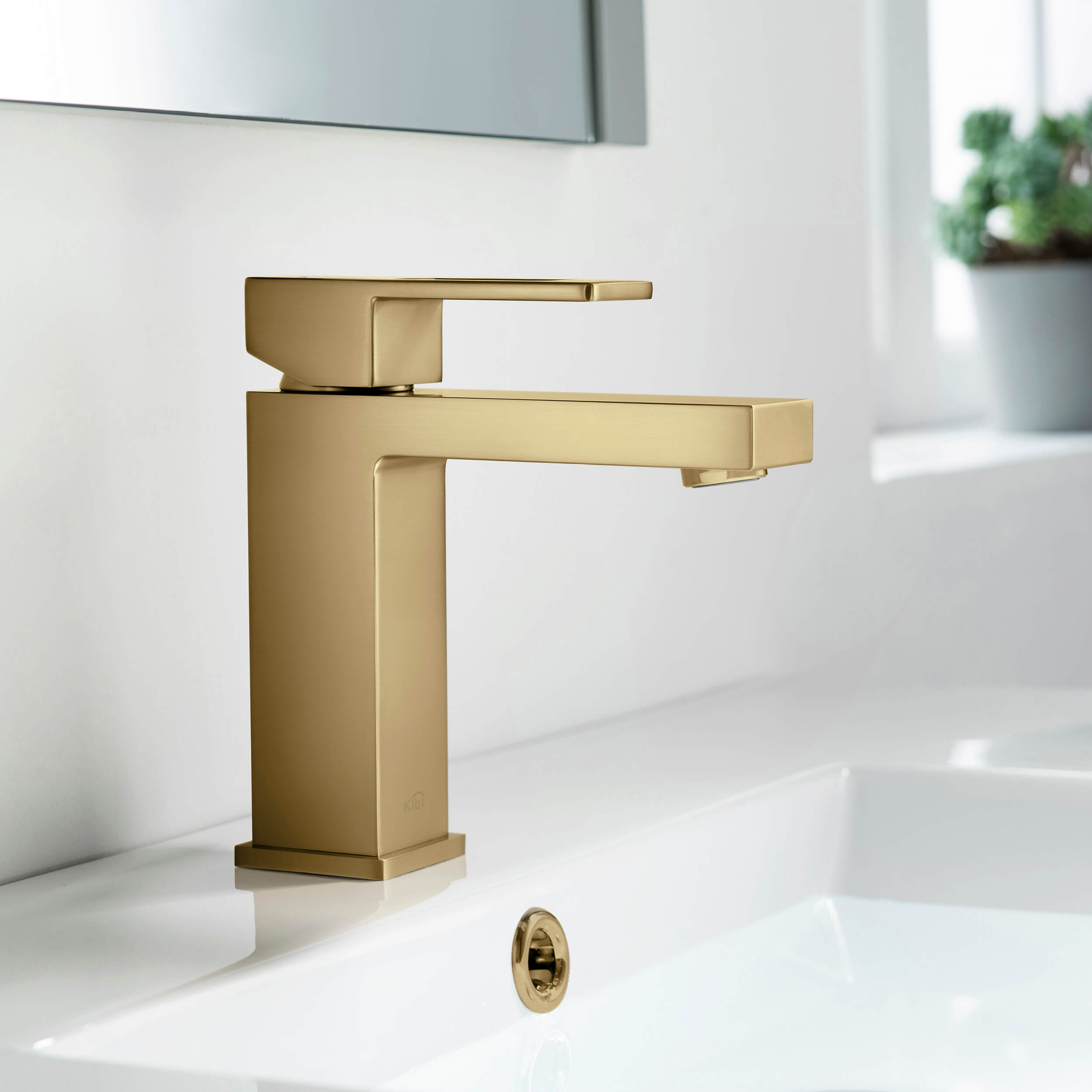 Quadra Single Handle Bathroom Vanity Sink Faucet with Pop Up Drain - CBF-1002