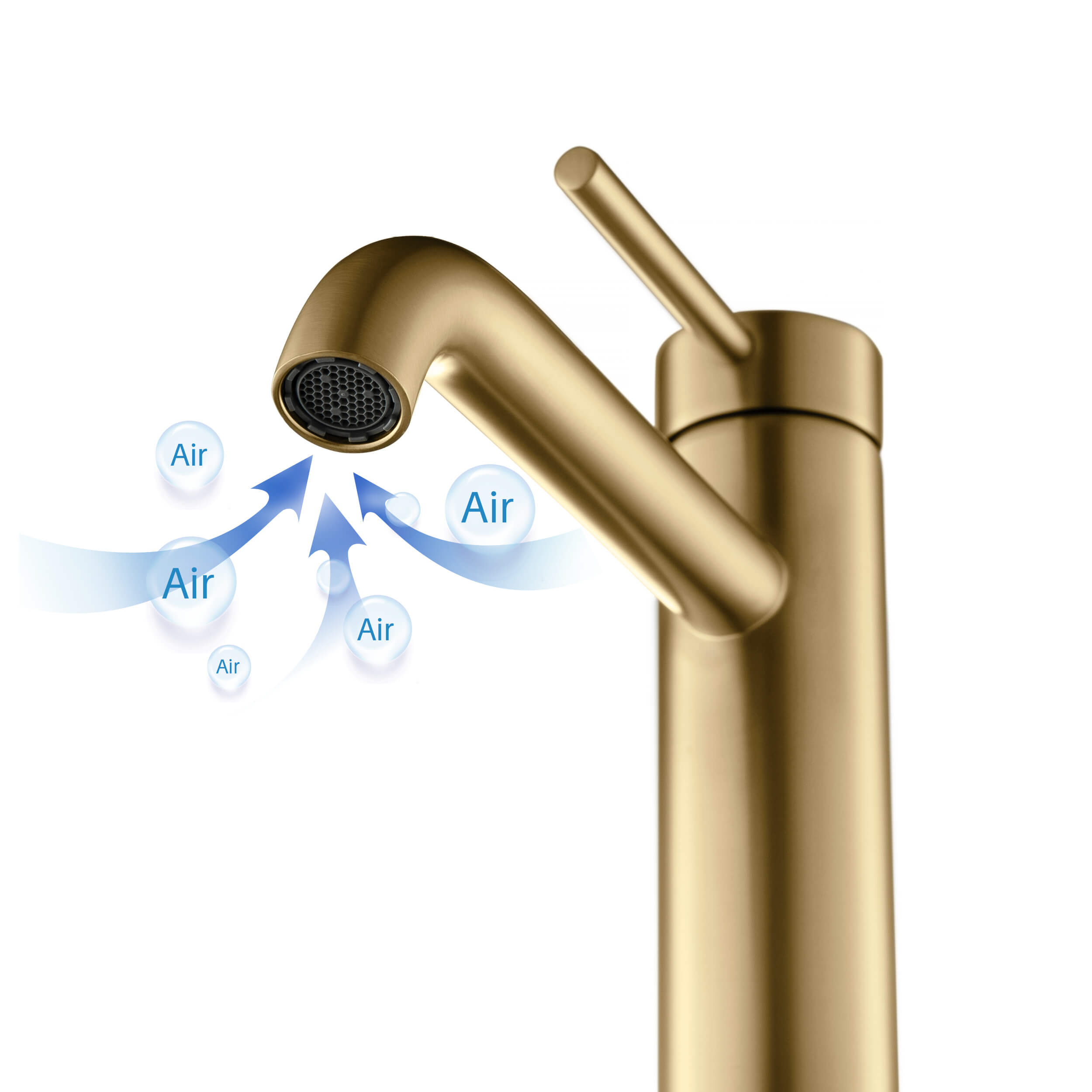 Halo Single Handle Bathroom Vessel Sink Faucet with Pop Up Drain - CBF-1009