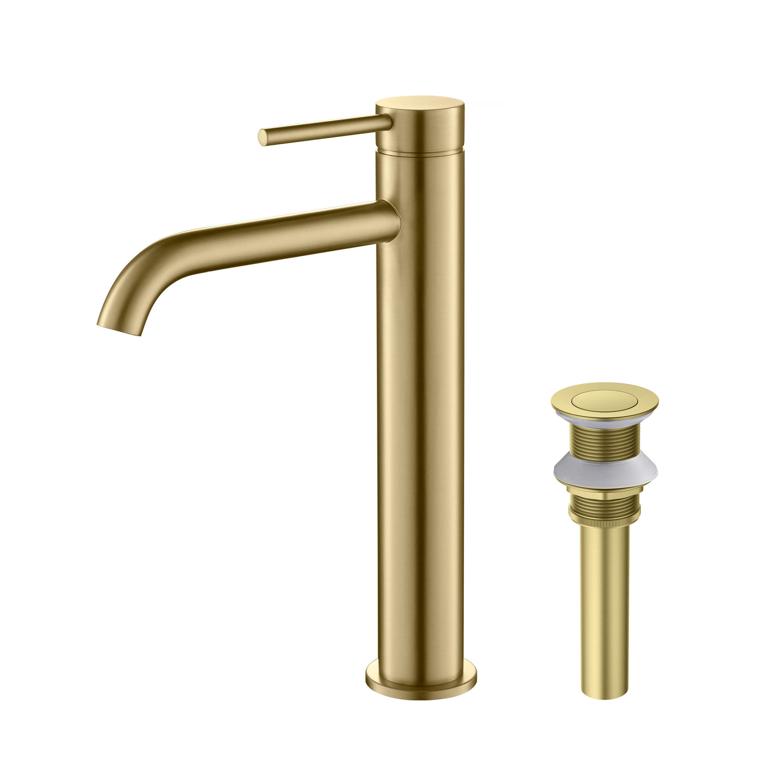 Halo Single Handle Bathroom Vessel Sink Faucet with Pop Up Drain - CBF-1009