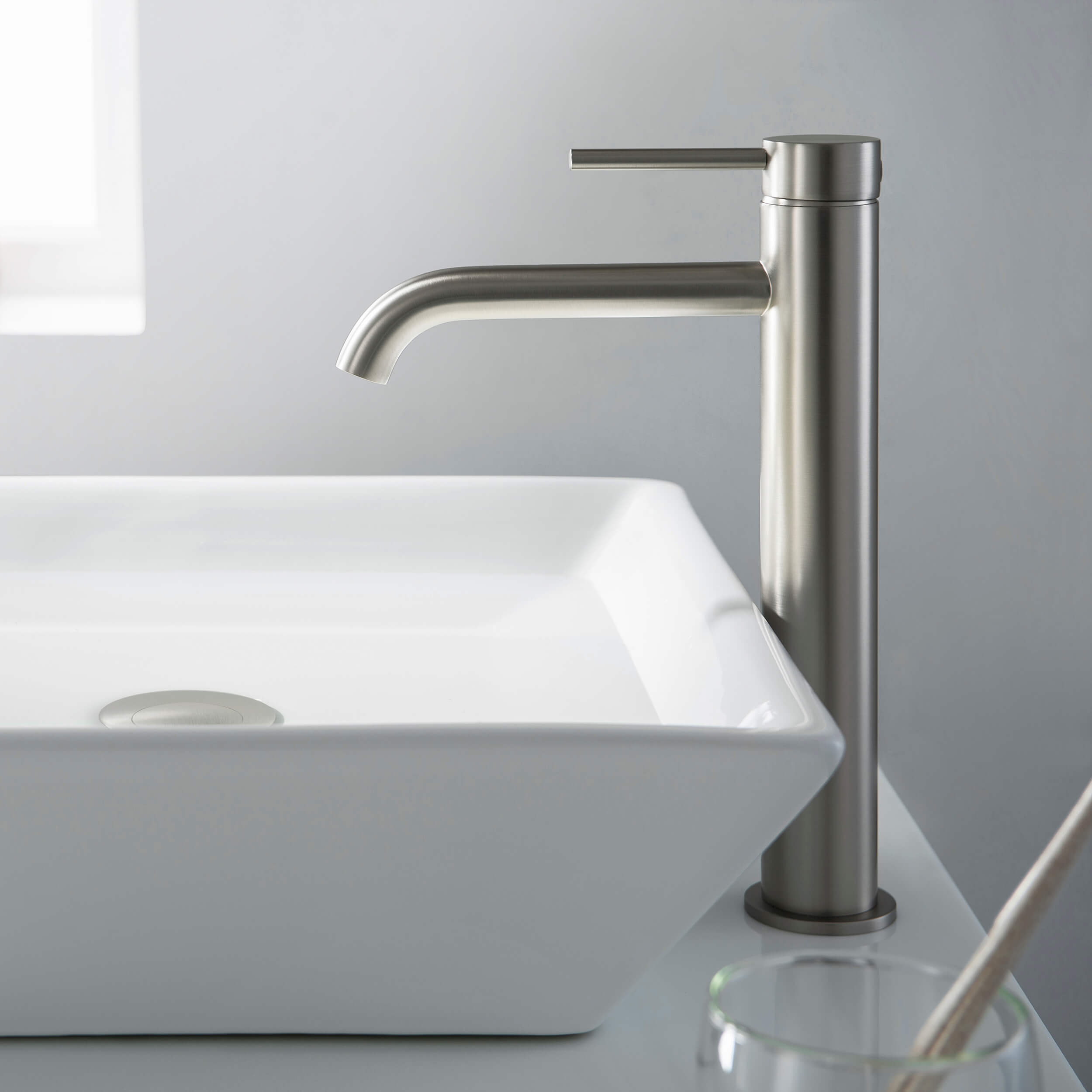 Halo Single Handle Bathroom Vessel Sink Faucet with Pop Up Drain - CBF-1009