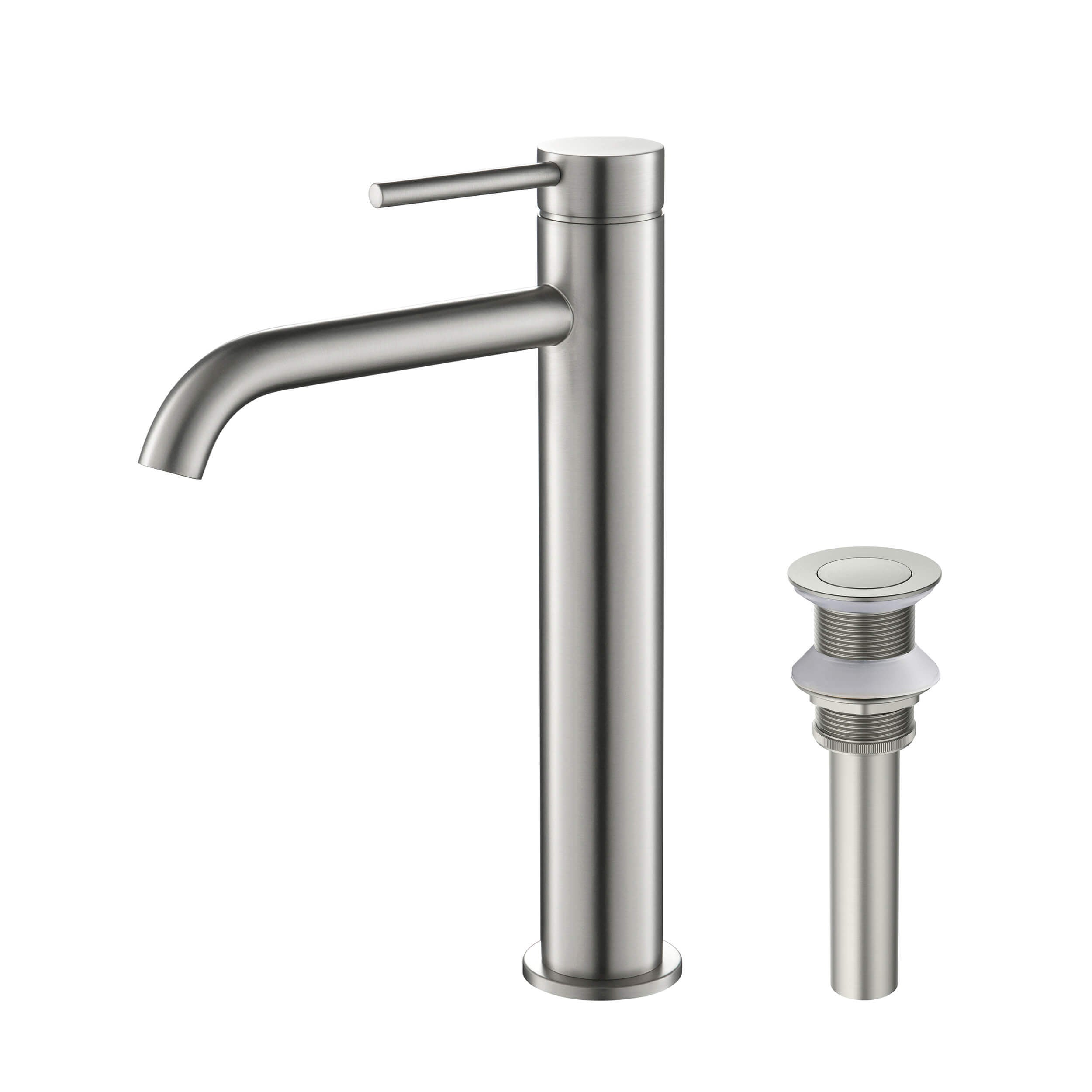Halo Single Handle Bathroom Vessel Sink Faucet with Pop Up Drain - CBF-1009