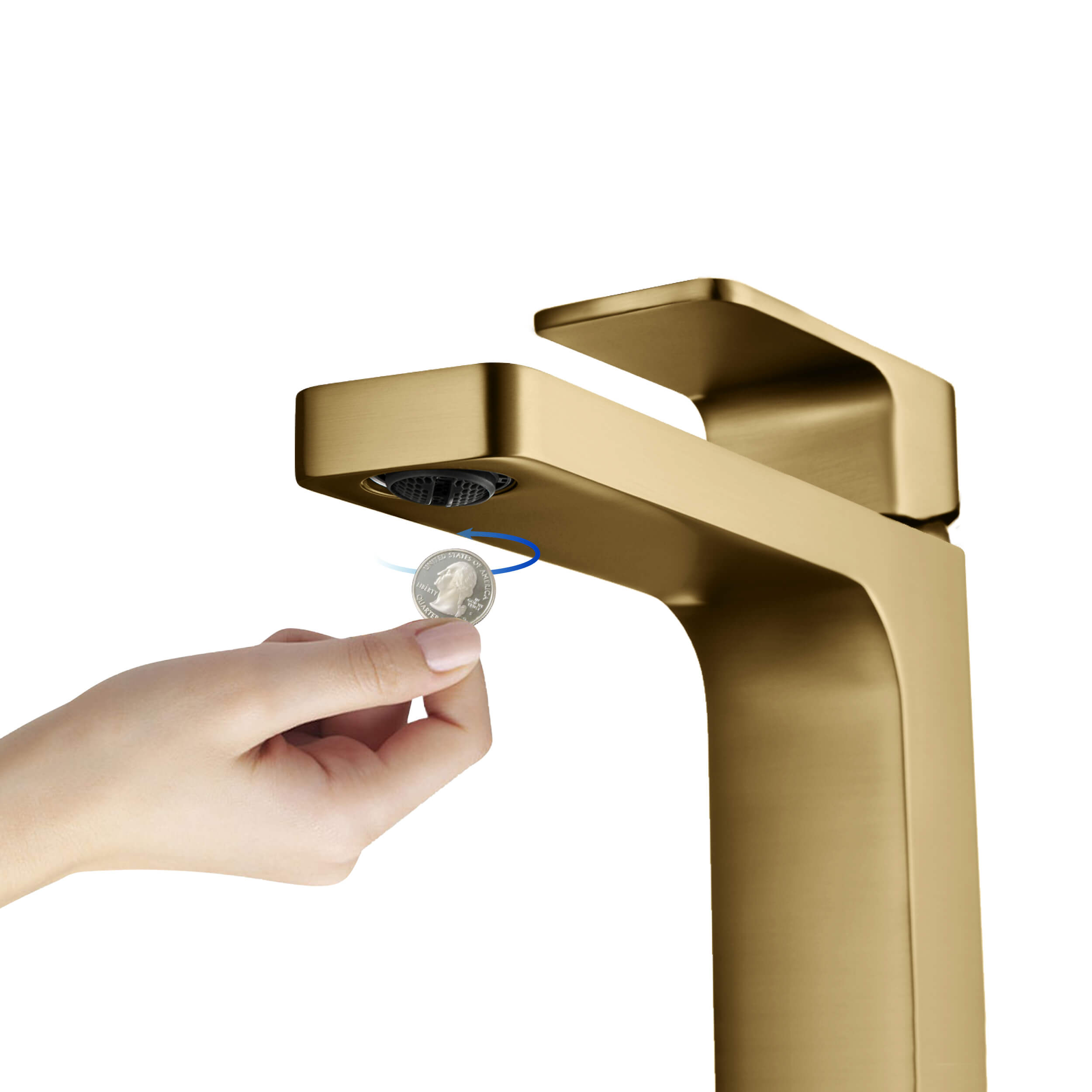 Fusion Single Handle Bathroom Vanity Sink Faucet with Pop Up Drain - CBF-1017