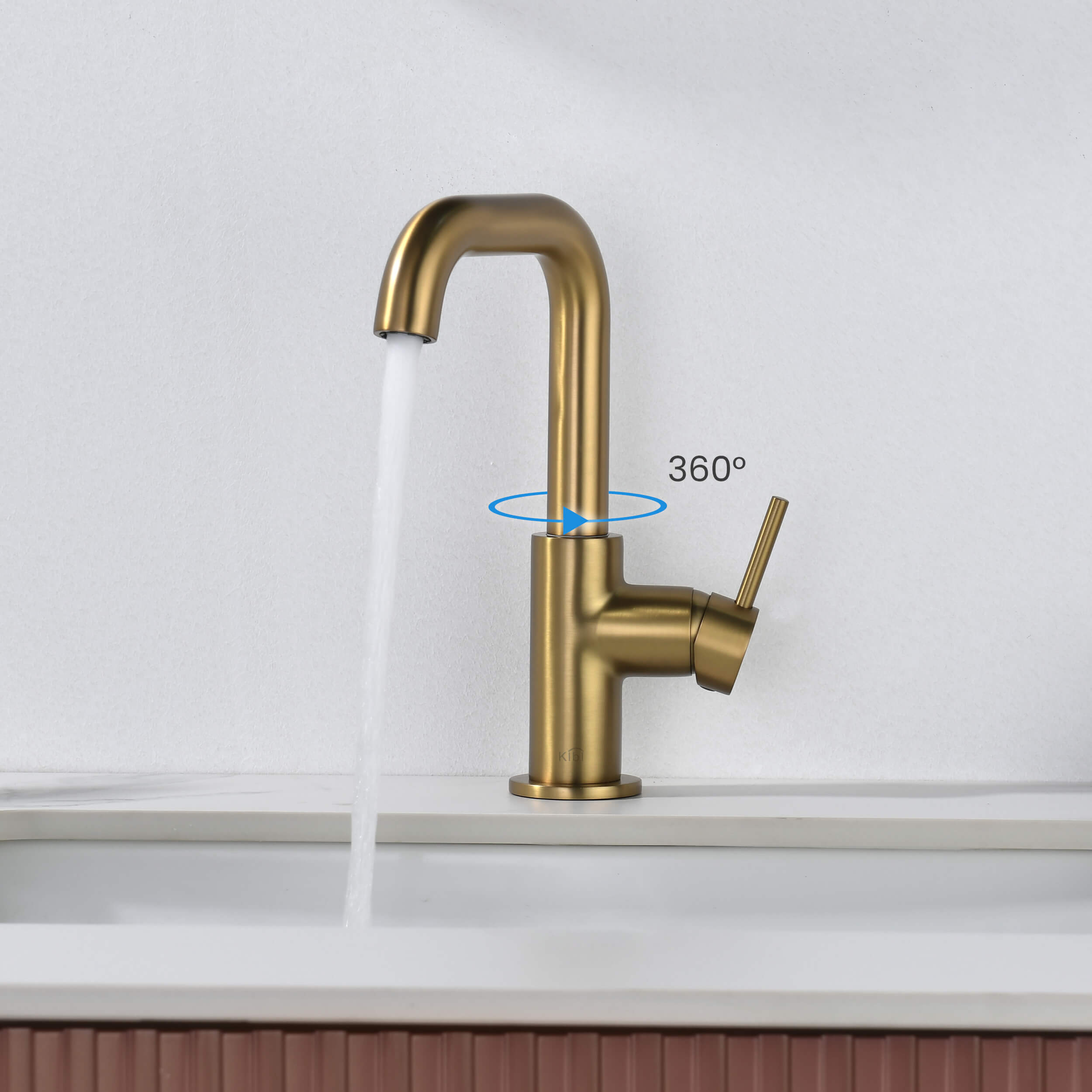 Tampa Single Handle High-Arc Bathroom Vanity Sink Faucet - CBF-1028