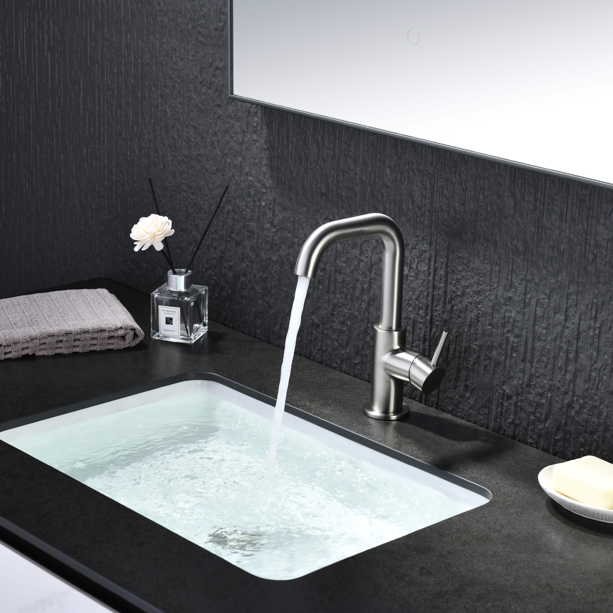 Tampa Single Handle High-Arc Bathroom Vanity Sink Faucet - CBF-1028