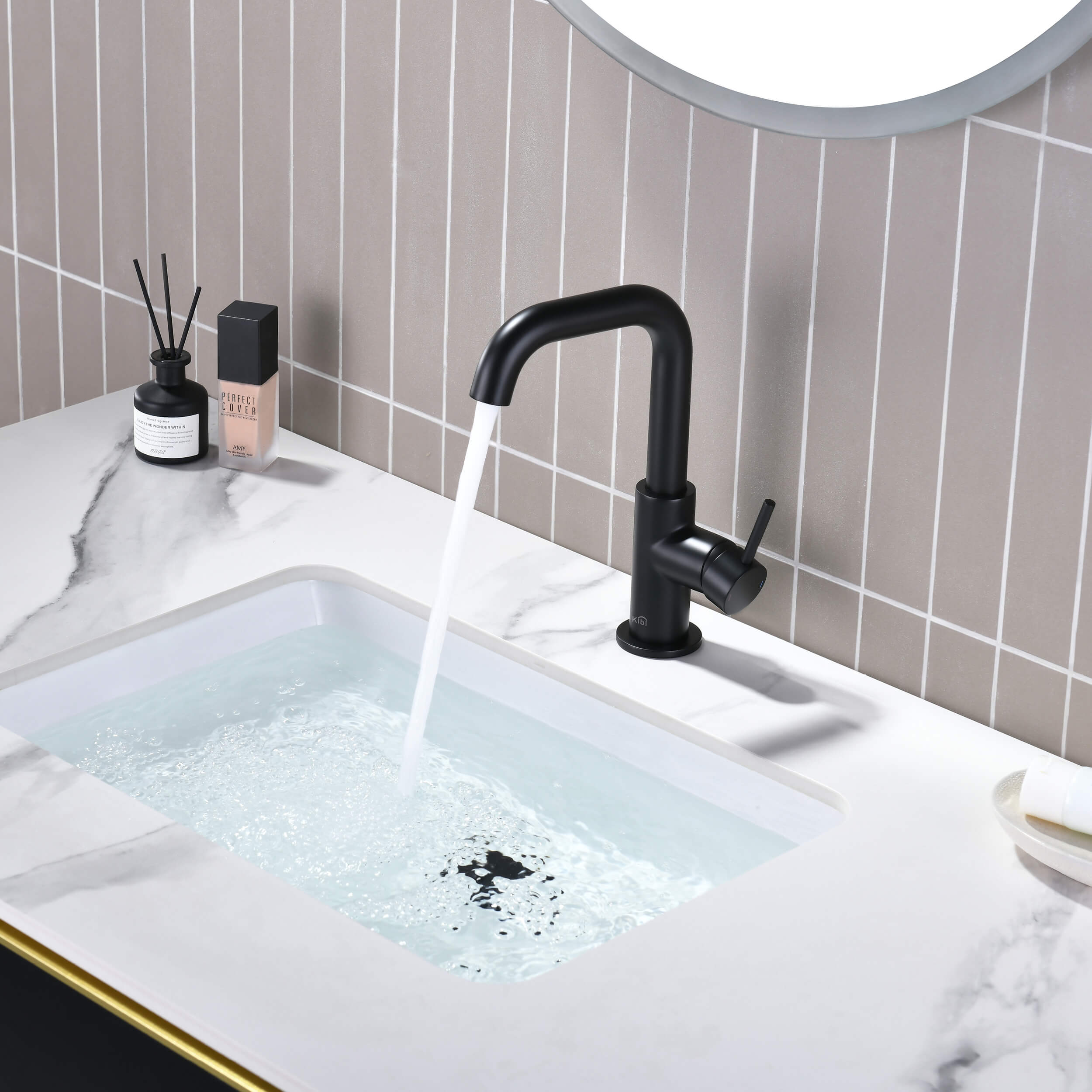 Tampa Single Handle High-Arc Bathroom Vanity Sink Faucet - CBF-1028