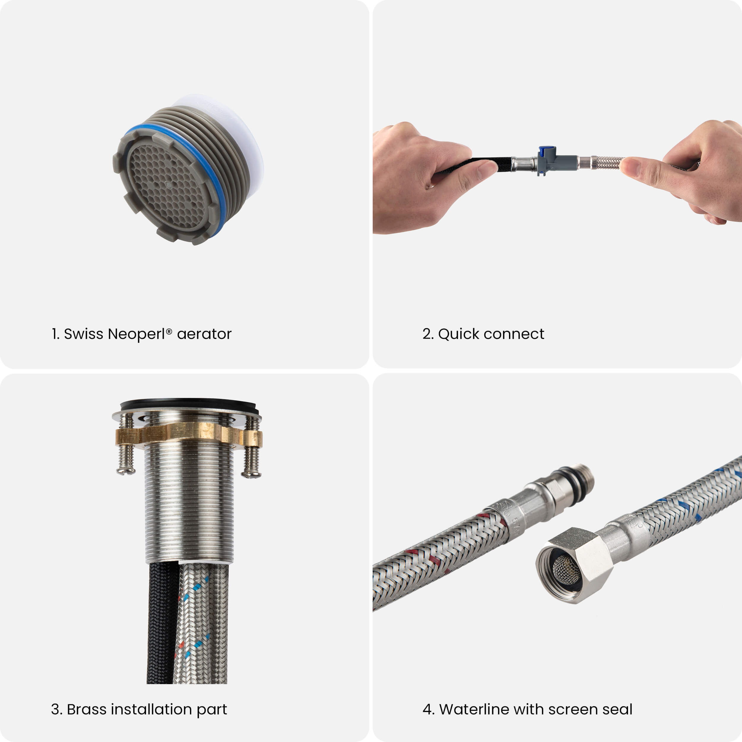 Halo Single Handle High-Arc Pull Down Sprayer Bathroom Vanity Sink Faucet - CBF-1077