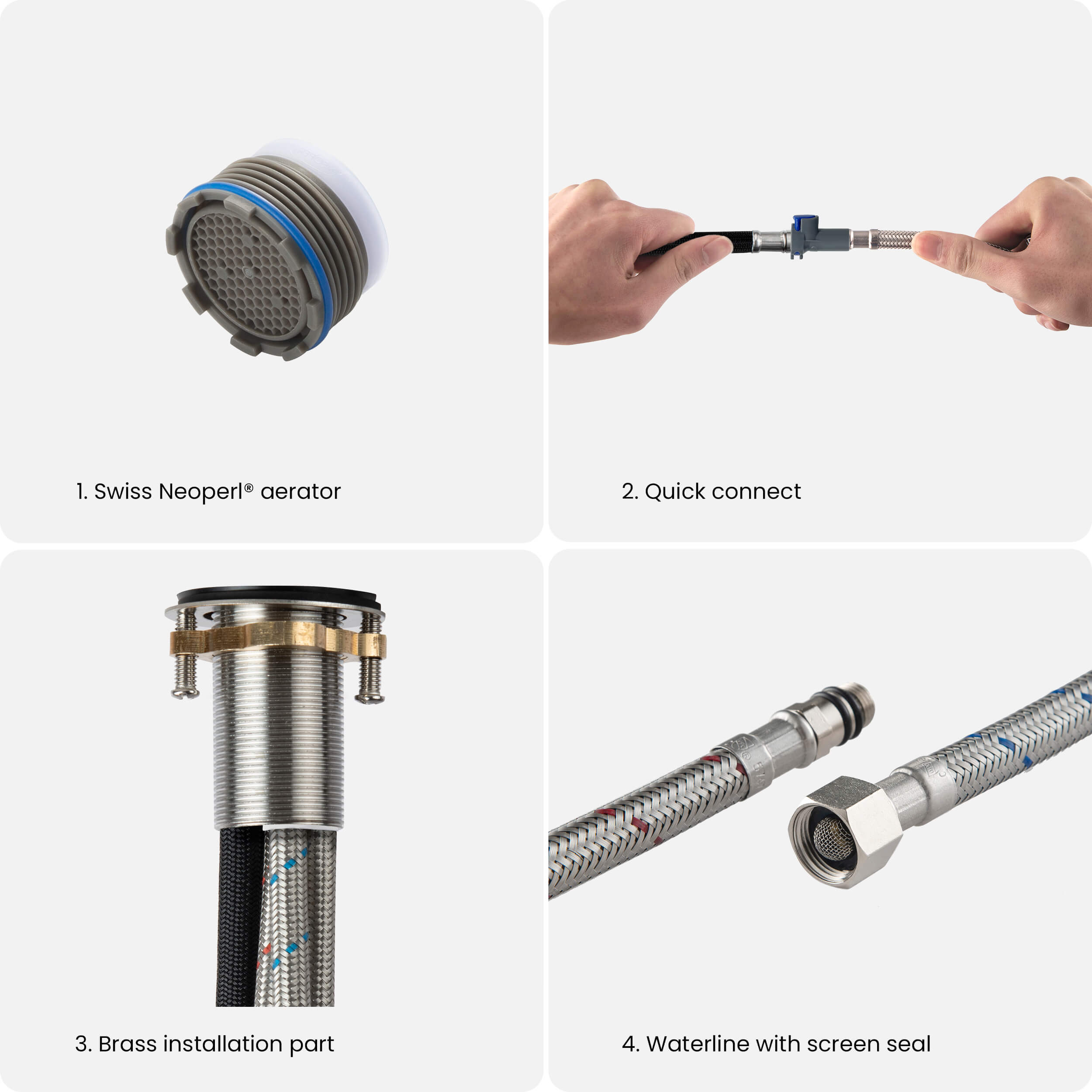 Halo Single Handle High-Arc Pull Down Sprayer Bathroom Vanity Sink Faucet - CBF-1077