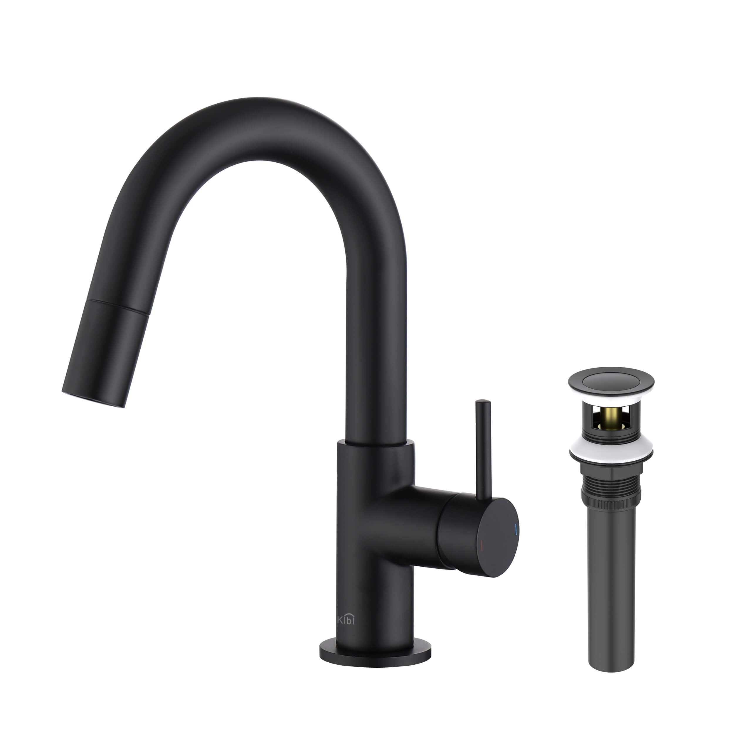 Halo Single Handle High-Arc Pull Down Sprayer Bathroom Vanity Sink Faucet - CBF-1077